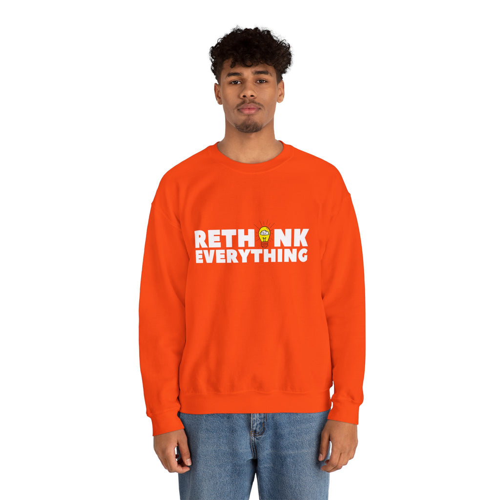 Rethink Everything Customer Service Crewneck Sweatshirt – Unisex Inspirational Graphic Pullover