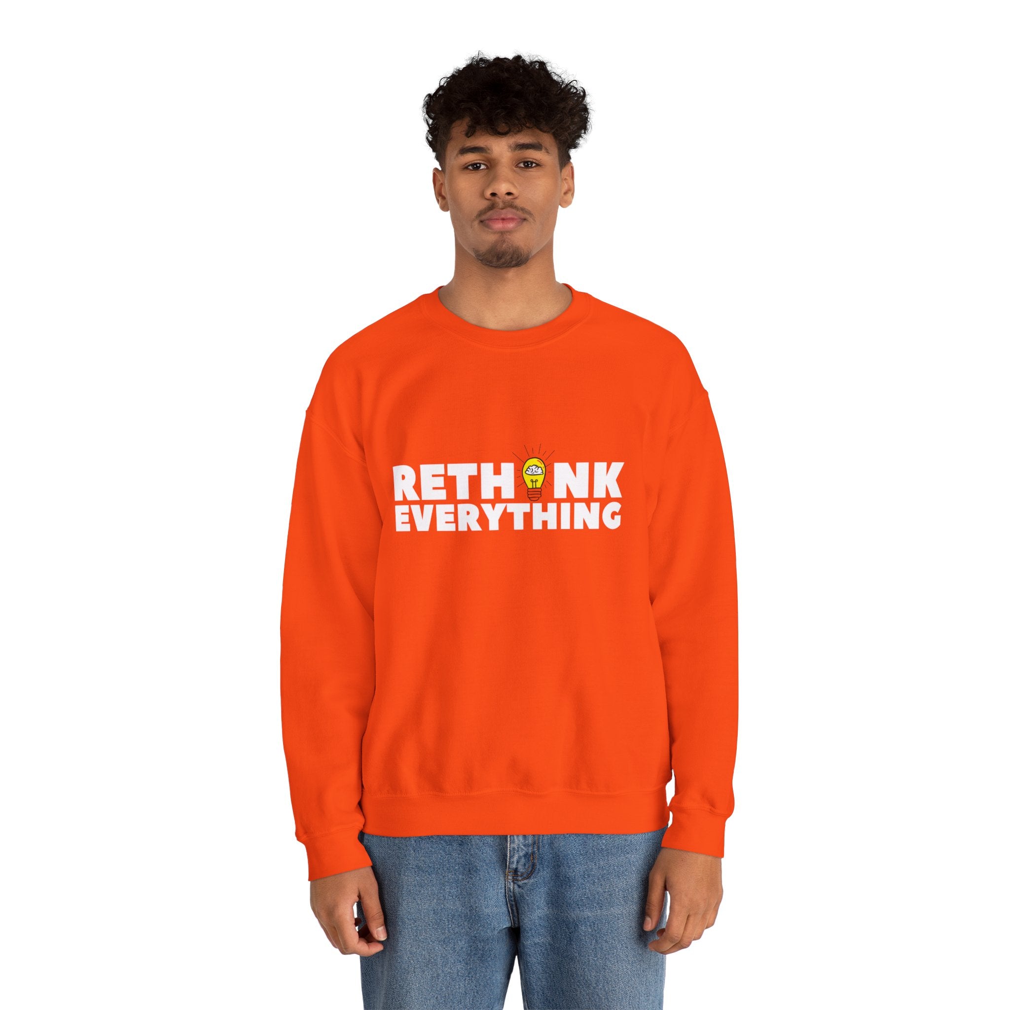 Rethink Everything Customer Service Crewneck Sweatshirt – Unisex Inspirational Graphic Pullover
