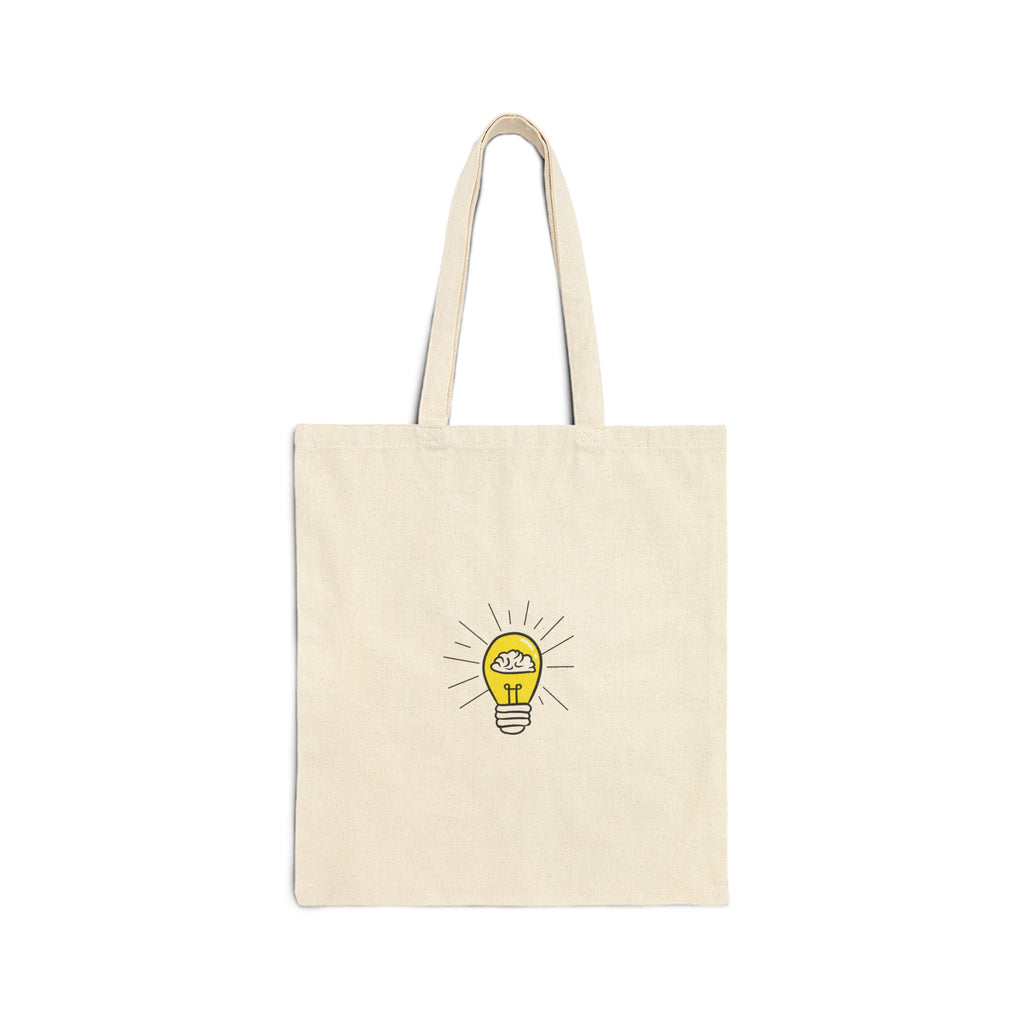 Tote Bag — Rethink Everything Yellow Lightbulb Idea Graphic Cotton Canvas Tote
