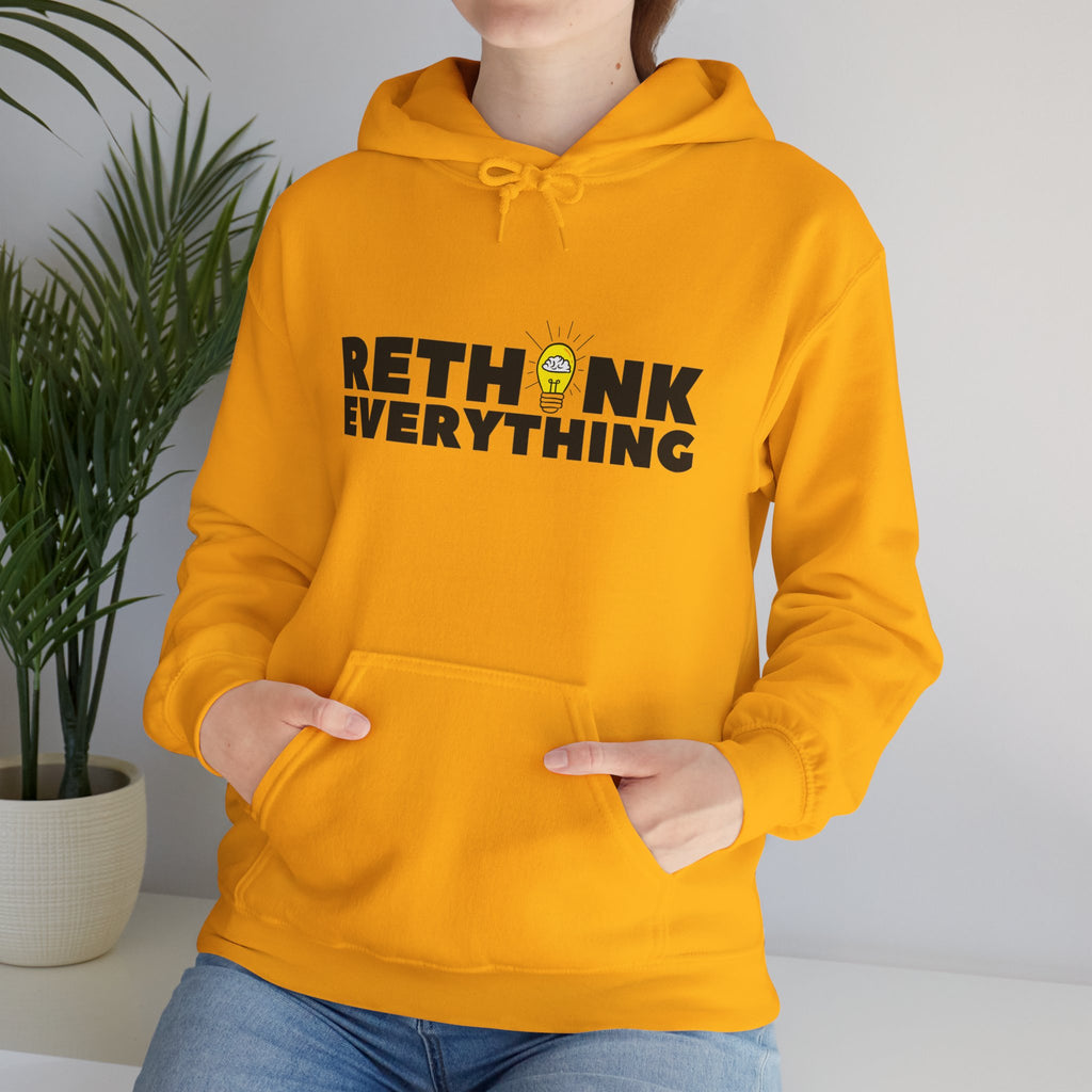 Rethink Everything Mentorship Hoodie, Unisex Cozy Sweatshirt, Gift for Thought Leaders, Inspirational Fashion, Casual Wear, Unique Graphic Pullover