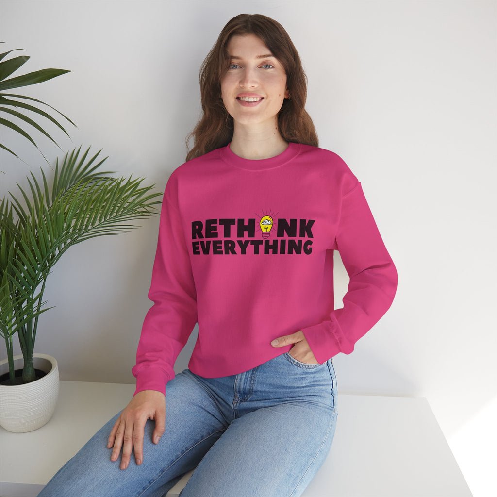 Rethink Everything Networking Crewneck Sweatshirt – Unisex Inspirational Graphic Pullover