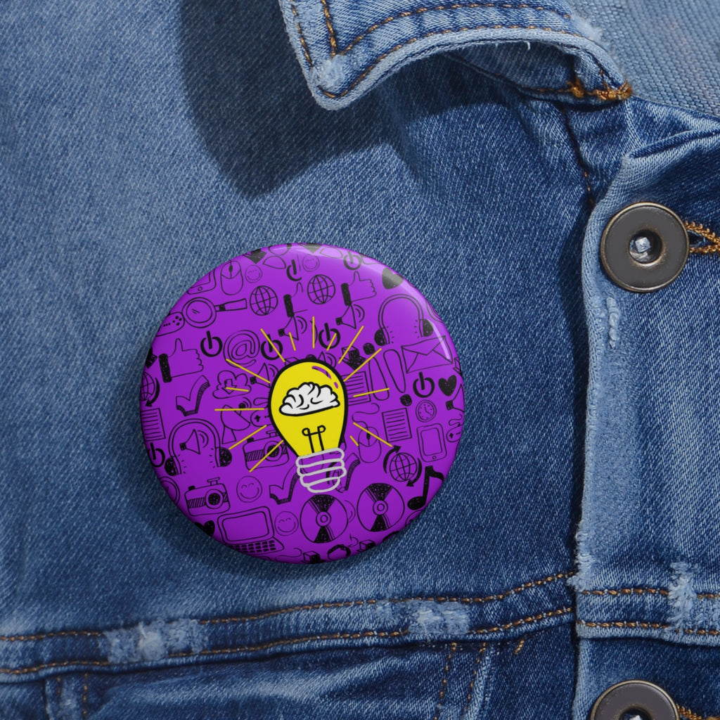 Rethink Everything Social Media Classic Design Pin Button — Custom Round Badge for Teachers, Students & Creatives
