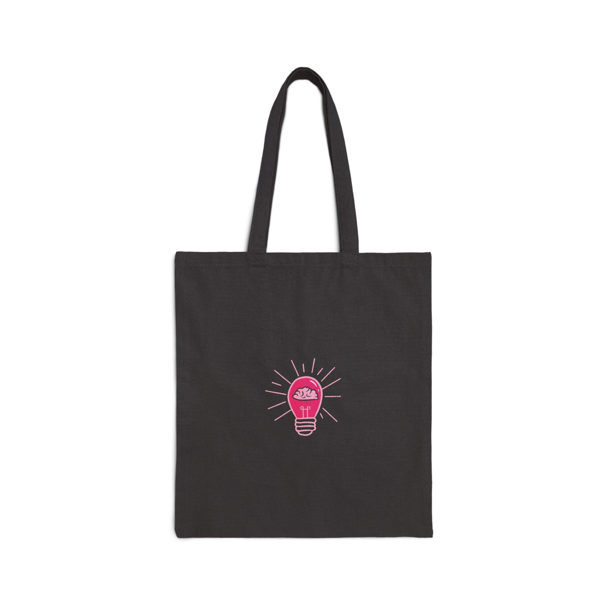 Tote Bag — Rethink Everything Networking Pink Lightbulb Idea Graphic Cotton Canvas Tote