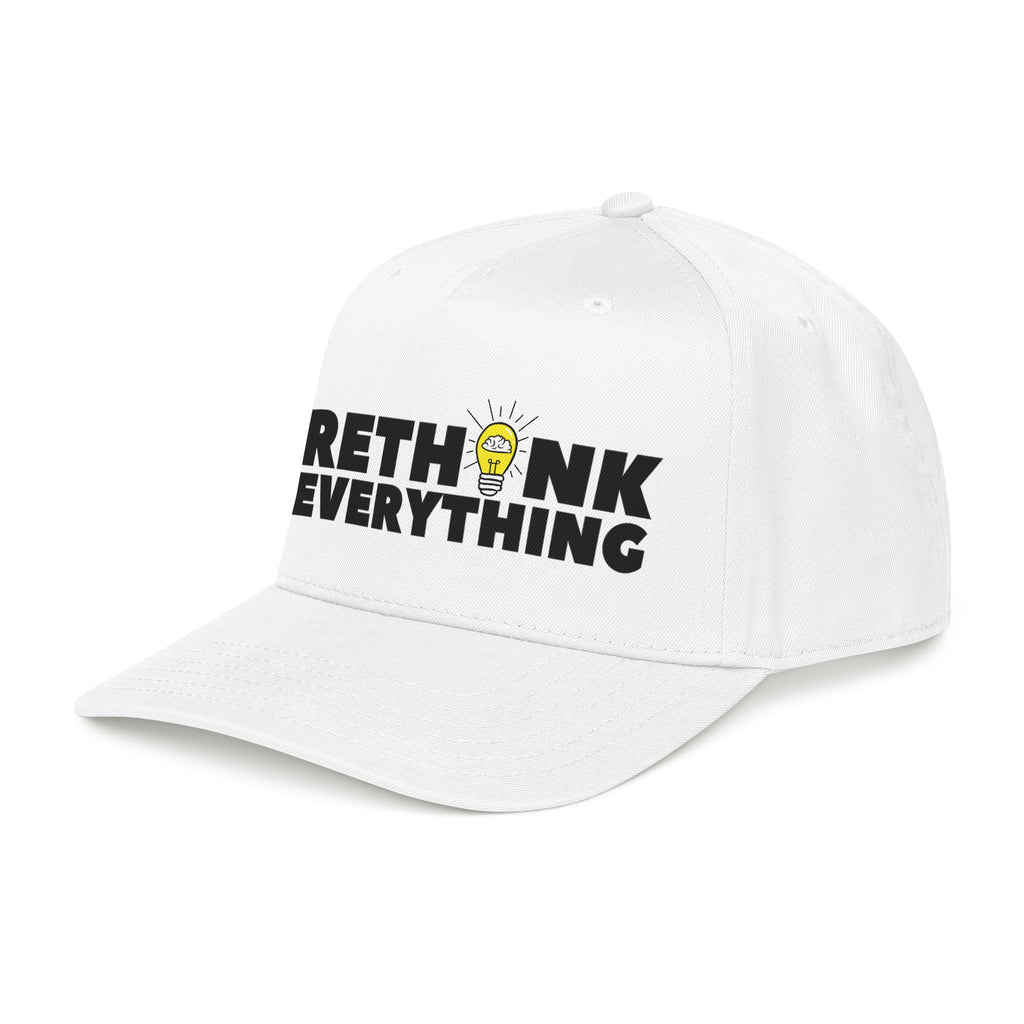 Rethink Everything LOGO White Mid Profile Baseball Cap