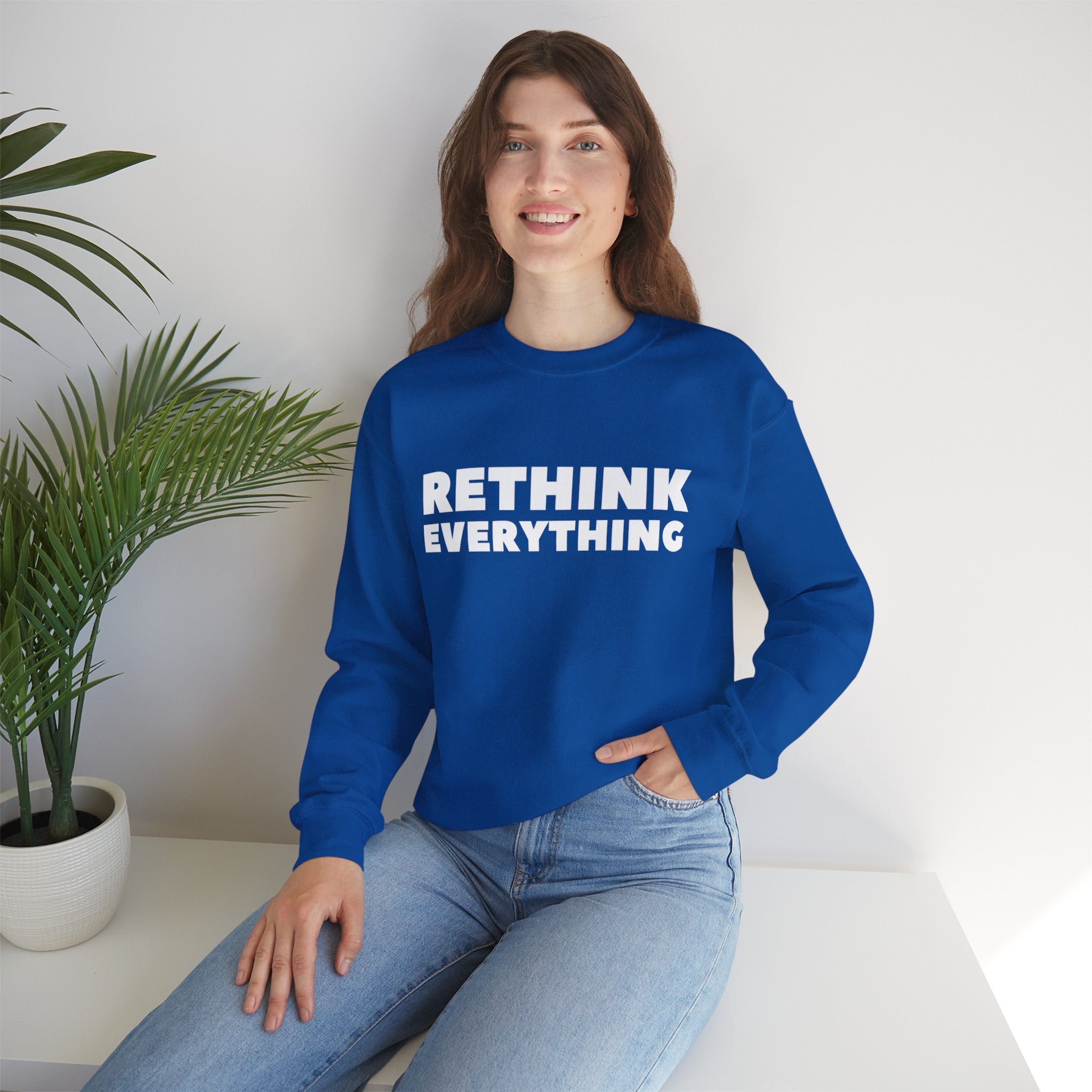 Rethink Everything Insurance Agencies Crewneck Sweatshirt – Unisex Inspirational Graphic Pullover