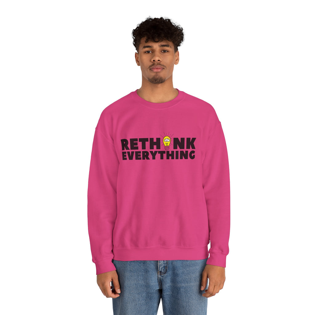 Rethink Everything Networking Crewneck Sweatshirt – Unisex Inspirational Graphic Pullover