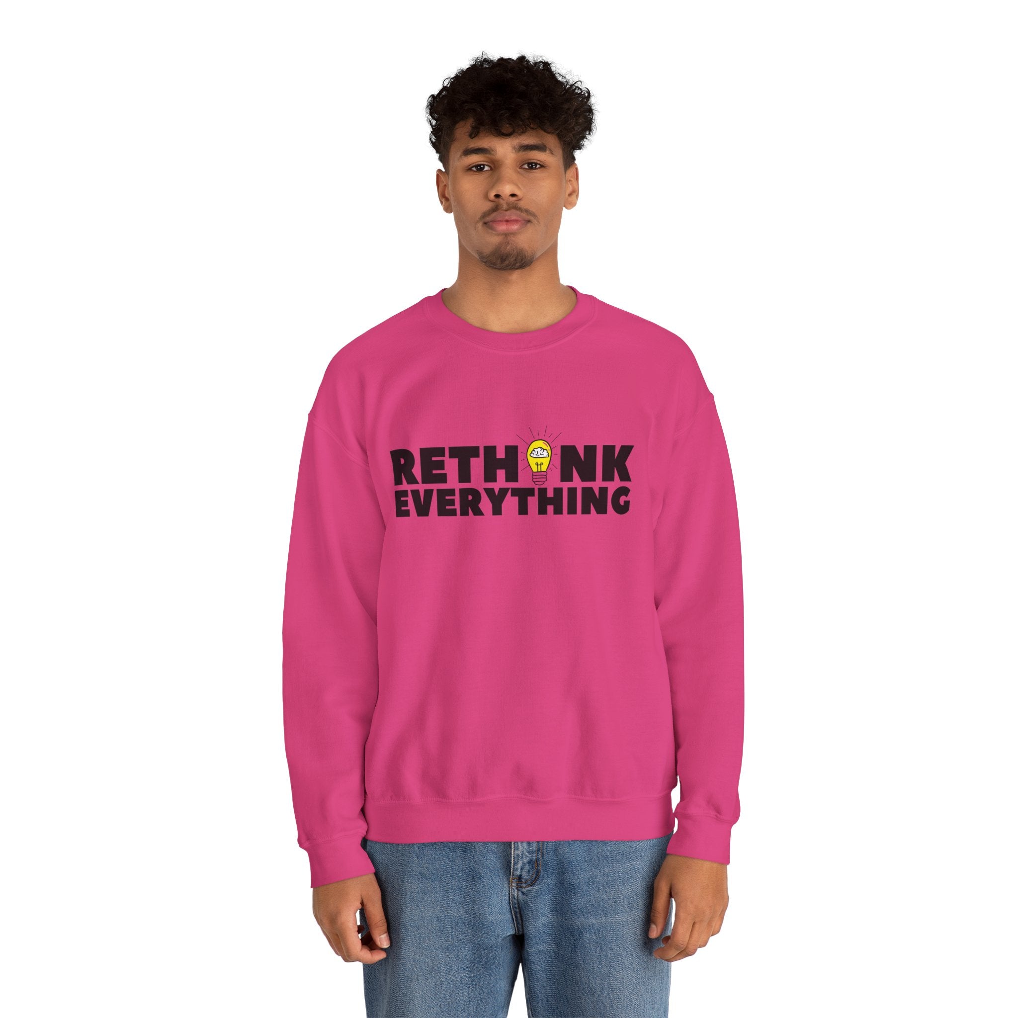 Rethink Everything Networking Crewneck Sweatshirt – Unisex Inspirational Graphic Pullover