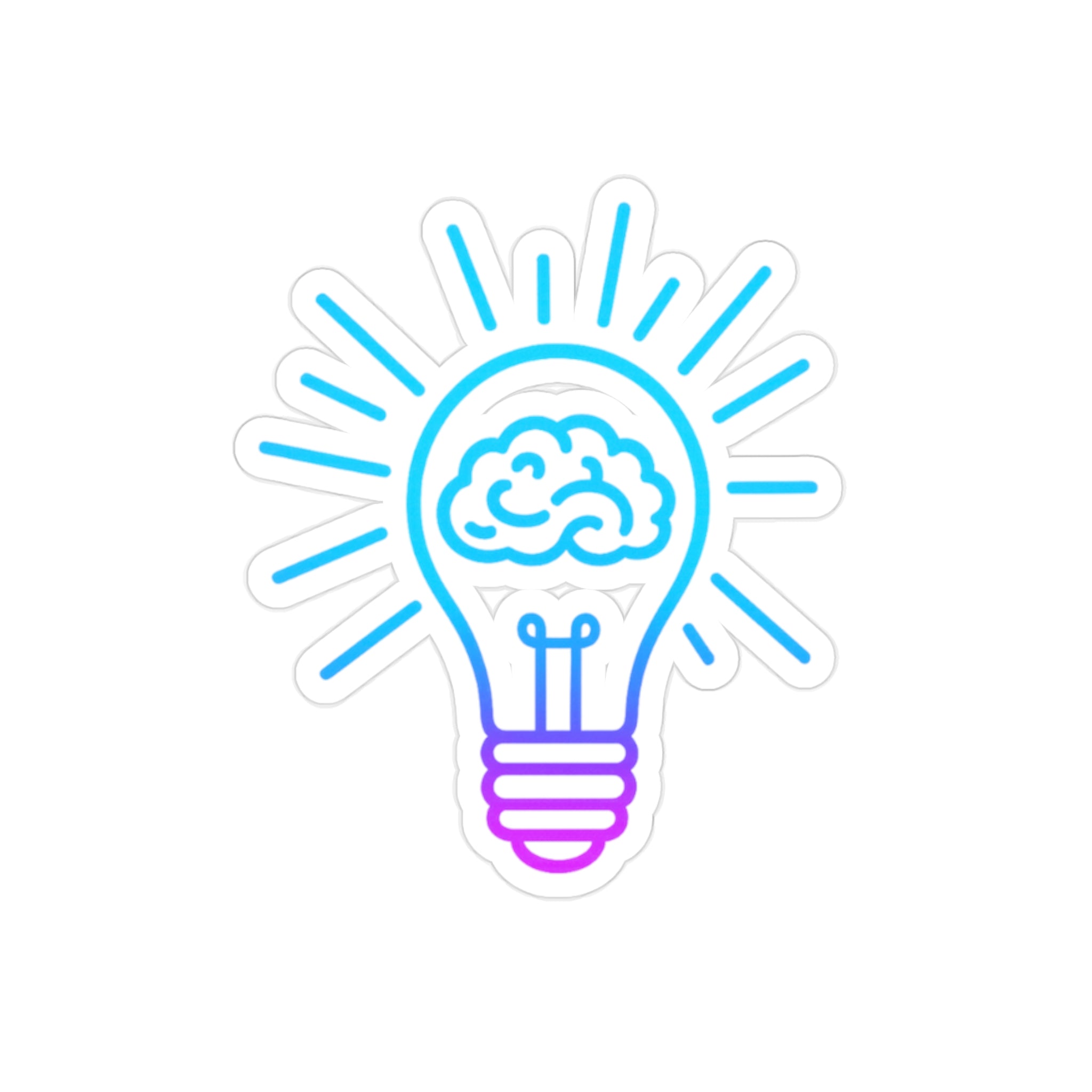 Rethink Everything Buying a Home Hacks LOGO Die-Cut Outdoor Sticker — Transparent Waterproof Sticker with Lightbulb Design