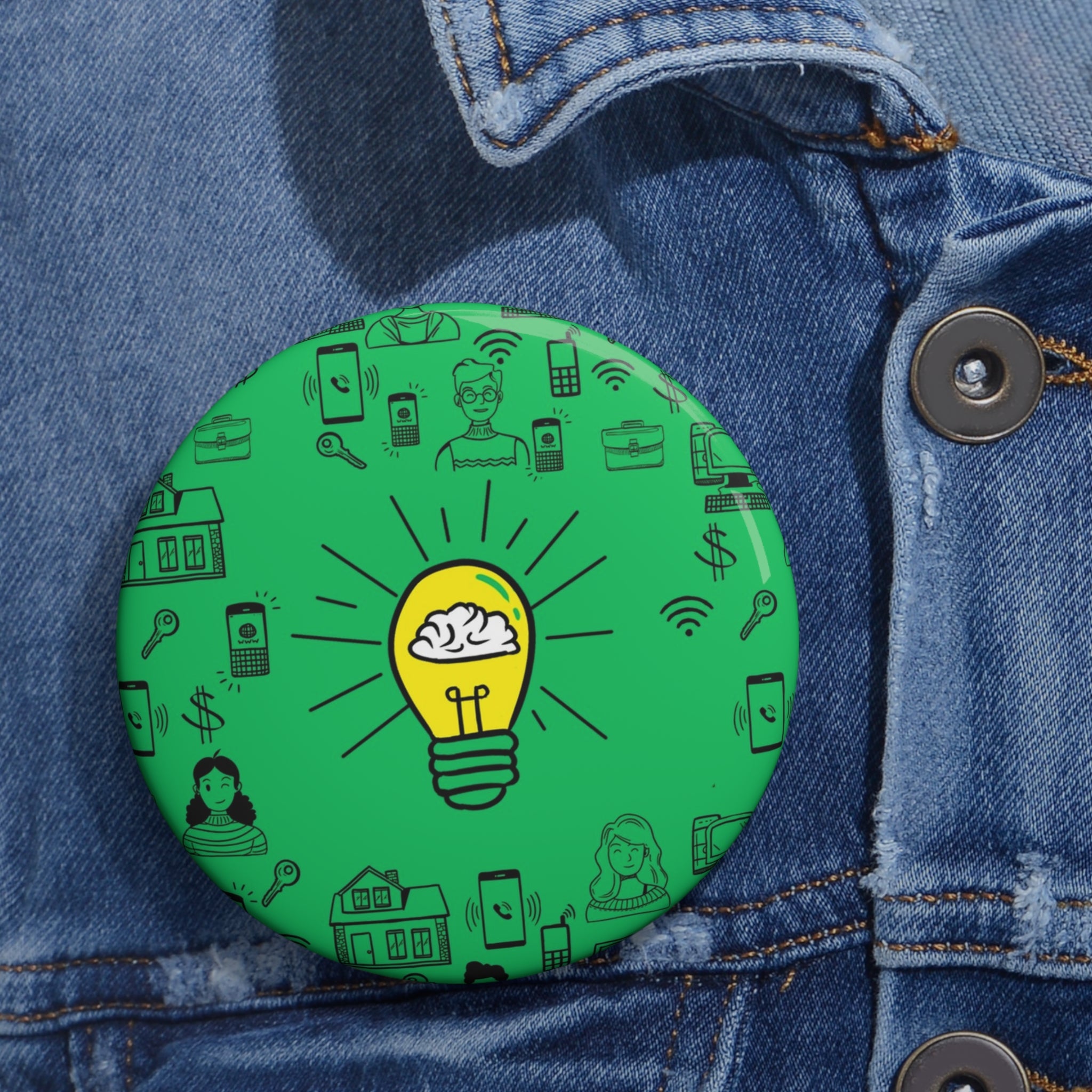 Rethink Everything Loan Officer Classic Design Pin Button — Custom Round Badge for Teachers, Students & Creatives