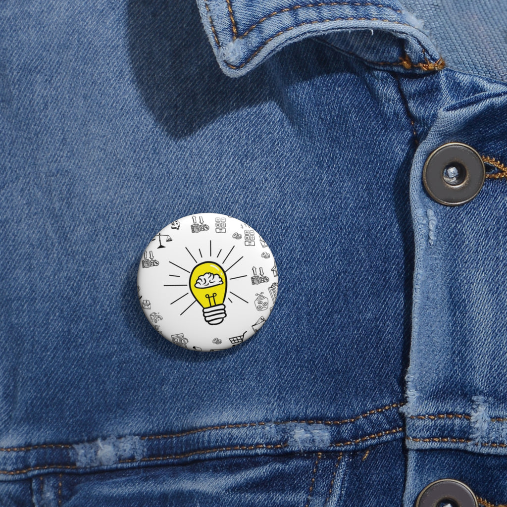 Rethink Everything Financial literacy Classic Design Pin Button — Custom Round Badge for Teachers, Students & Creatives