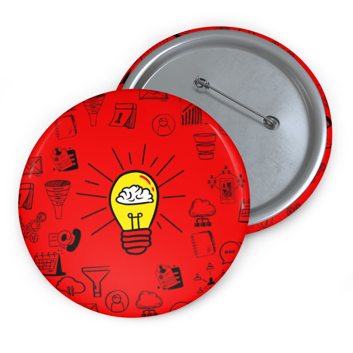 Rethink Everything CRM Classic Design Pin Button — Custom Round Badge for Teachers, Students & Creatives