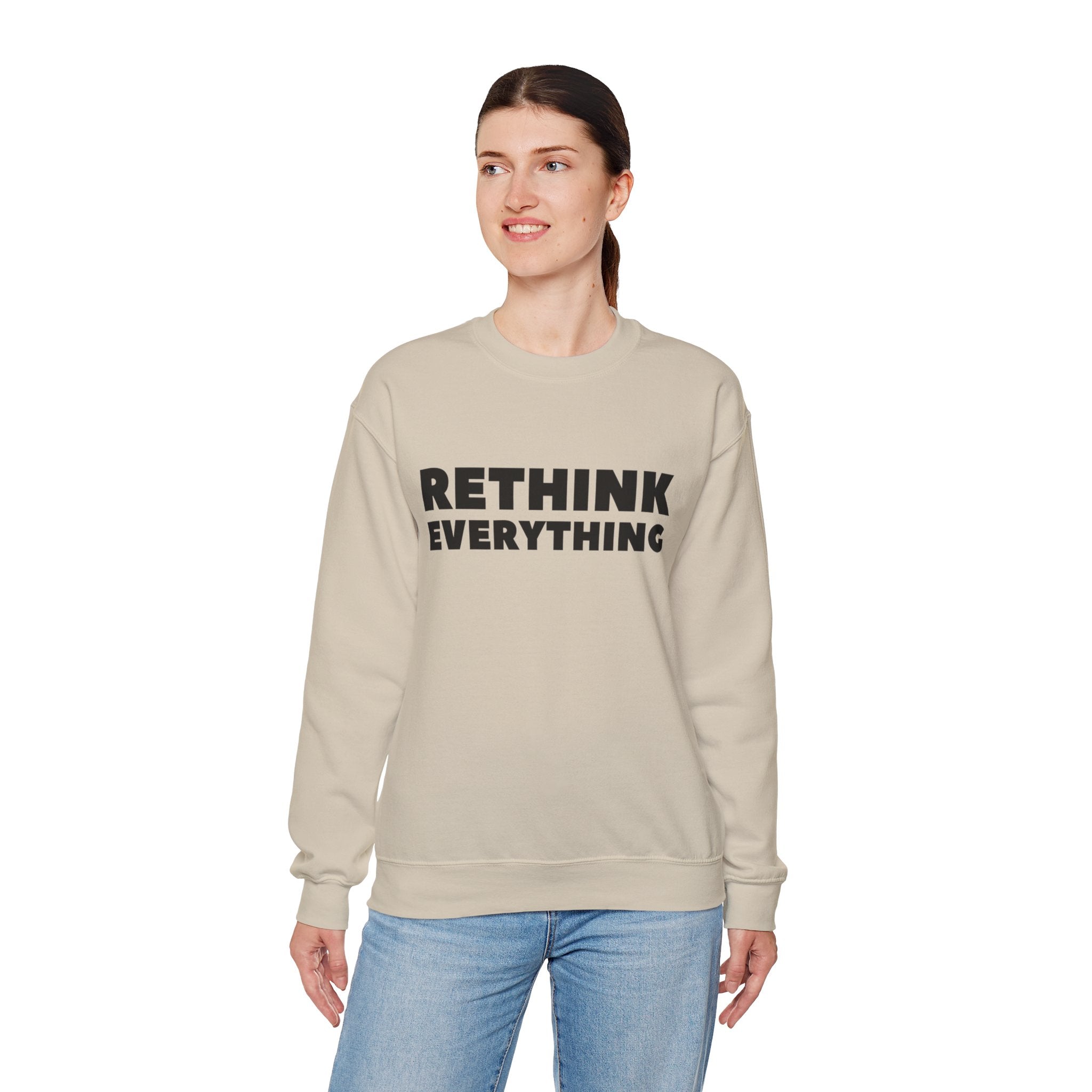 Rethink Everything Craft Beer Crewneck Sweatshirt – Unisex Inspirational Graphic Pullover