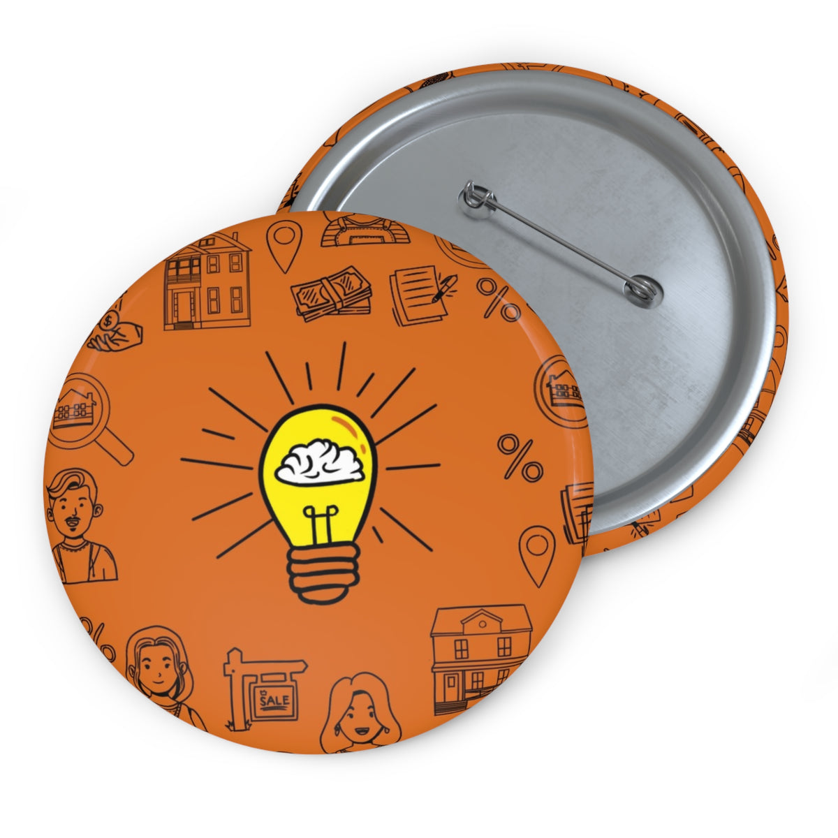 Rethink Everything Selling Real Estate Classic Design Pin Button — Custom Round Badge for Teachers, Students & Creatives