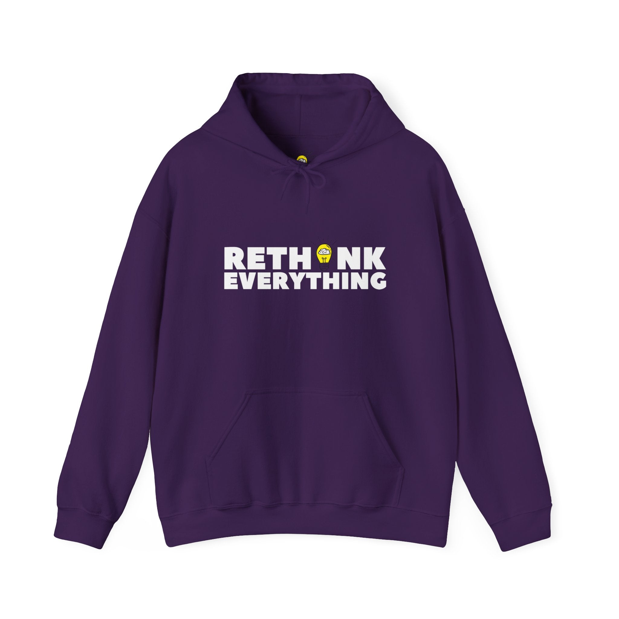 Rethink Everything Social Media Hoodie, Unisex Cozy Sweatshirt, Gift for Thought Leaders, Inspirational Fashion, Casual Wear, Unique Graphic Pullover