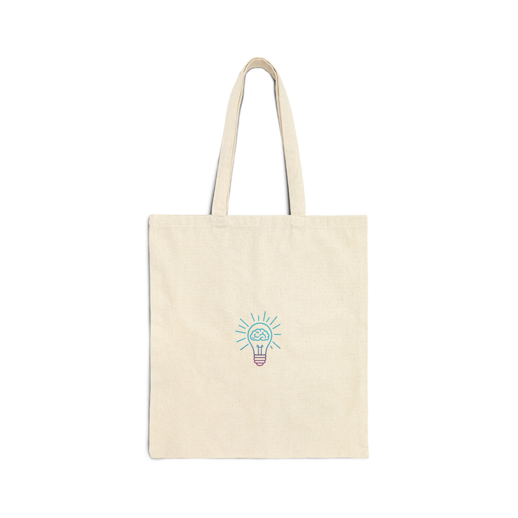Tote Bag — Rethink Everything Buying a Home Hacks Blue Lightbulb Idea Graphic Cotton Canvas Tote