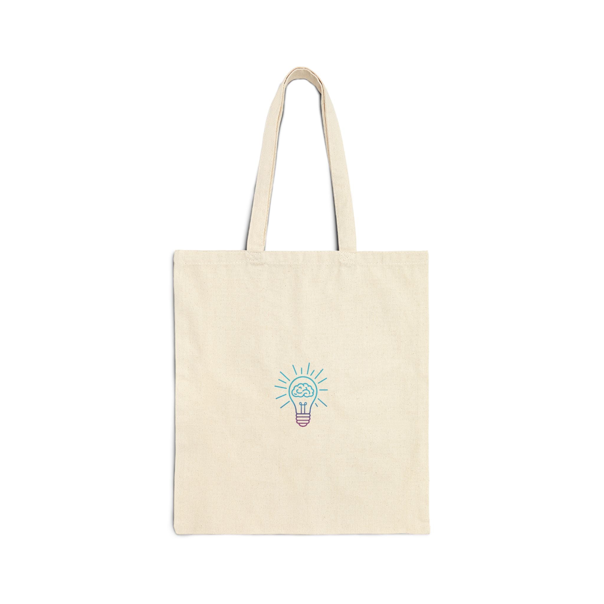 Tote Bag — Rethink Everything Buying a Home Hacks Blue Lightbulb Idea Graphic Cotton Canvas Tote