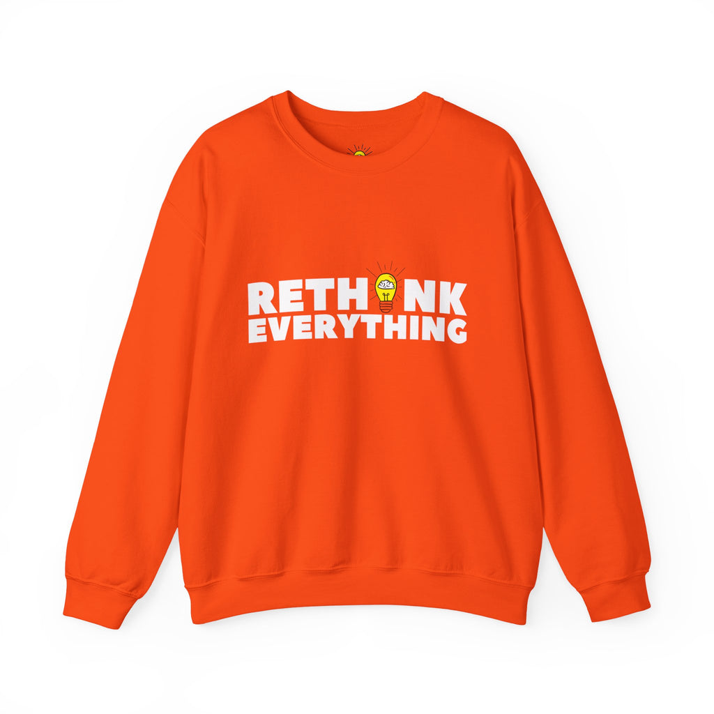 Rethink Everything Customer Service Crewneck Sweatshirt – Unisex Inspirational Graphic Pullover