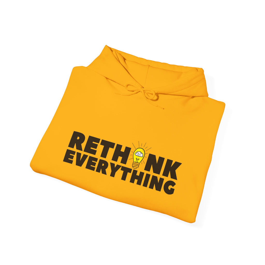 Rethink Everything Mentorship Hoodie, Unisex Cozy Sweatshirt, Gift for Thought Leaders, Inspirational Fashion, Casual Wear, Unique Graphic Pullover