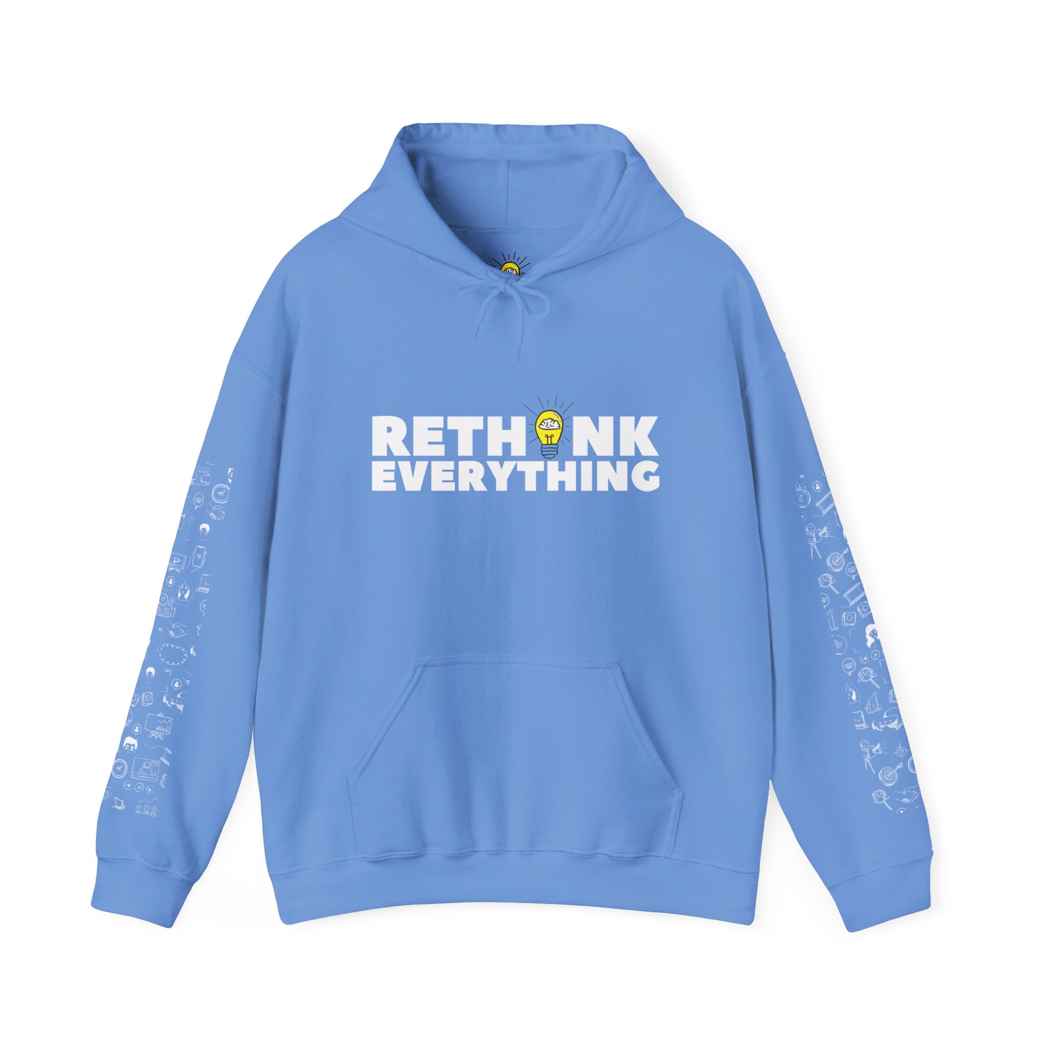 Rethink Everything Power of Video Hoodie, Unisex Cozy Sweatshirt, Gift for Thought Leaders, Inspirational Fashion, Casual Wear, Unique Graphic Pullover