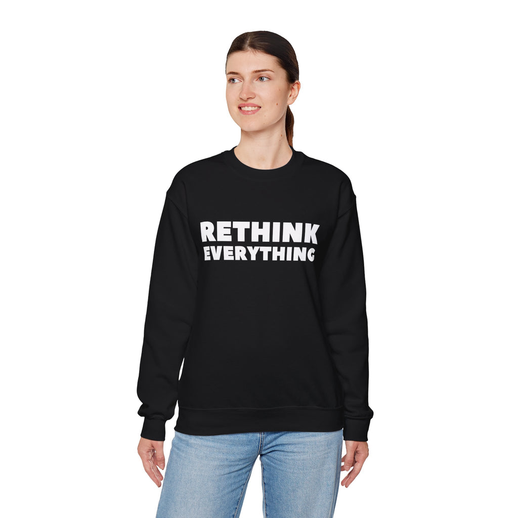 Rethink Everything Networking Crewneck Sweatshirt – Unisex Inspirational Graphic Pullover