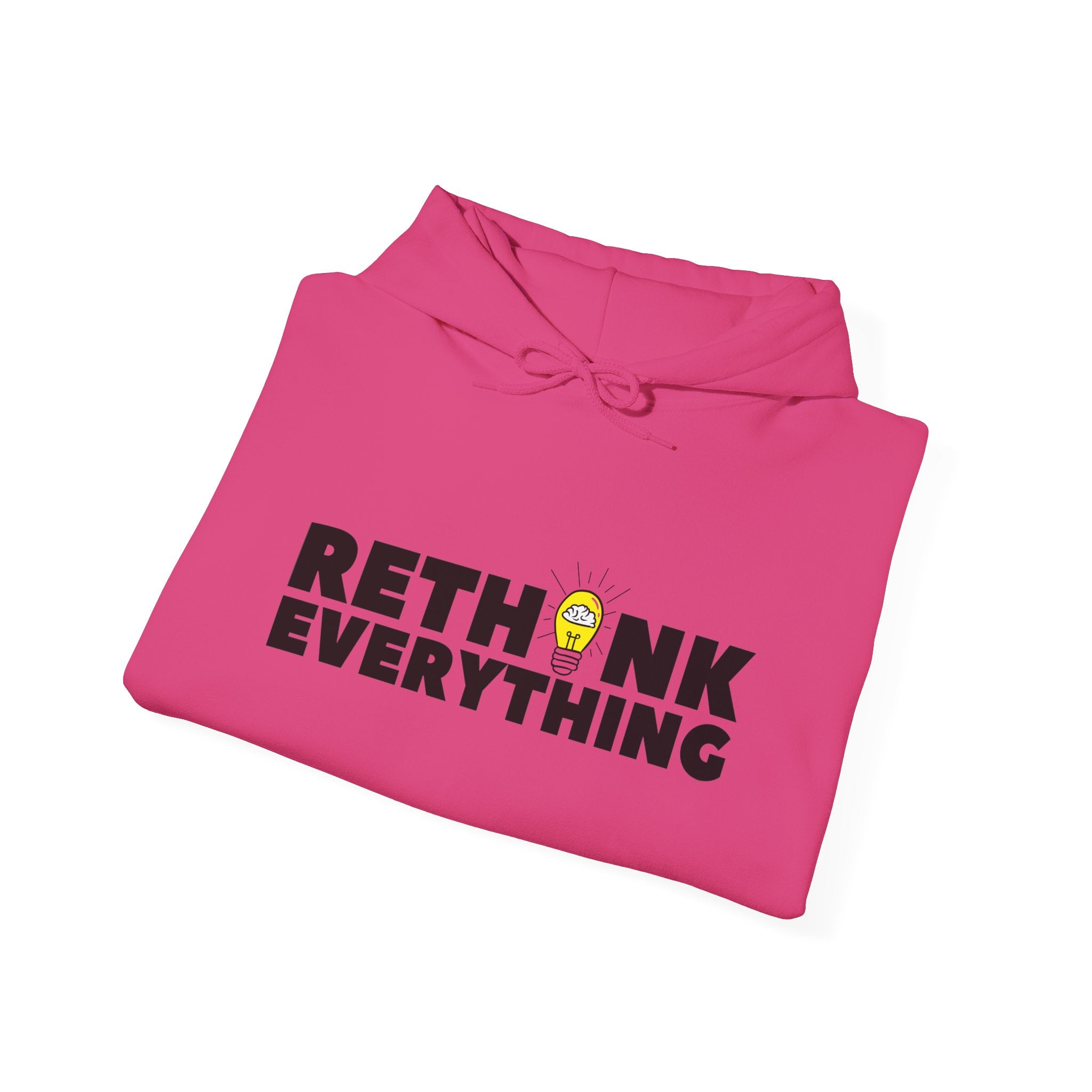 Rethink Everything Networking Hoodie, Unisex Cozy Sweatshirt, Gift for Thought Leaders, Inspirational Fashion, Casual Wear, Unique Graphic Pullover