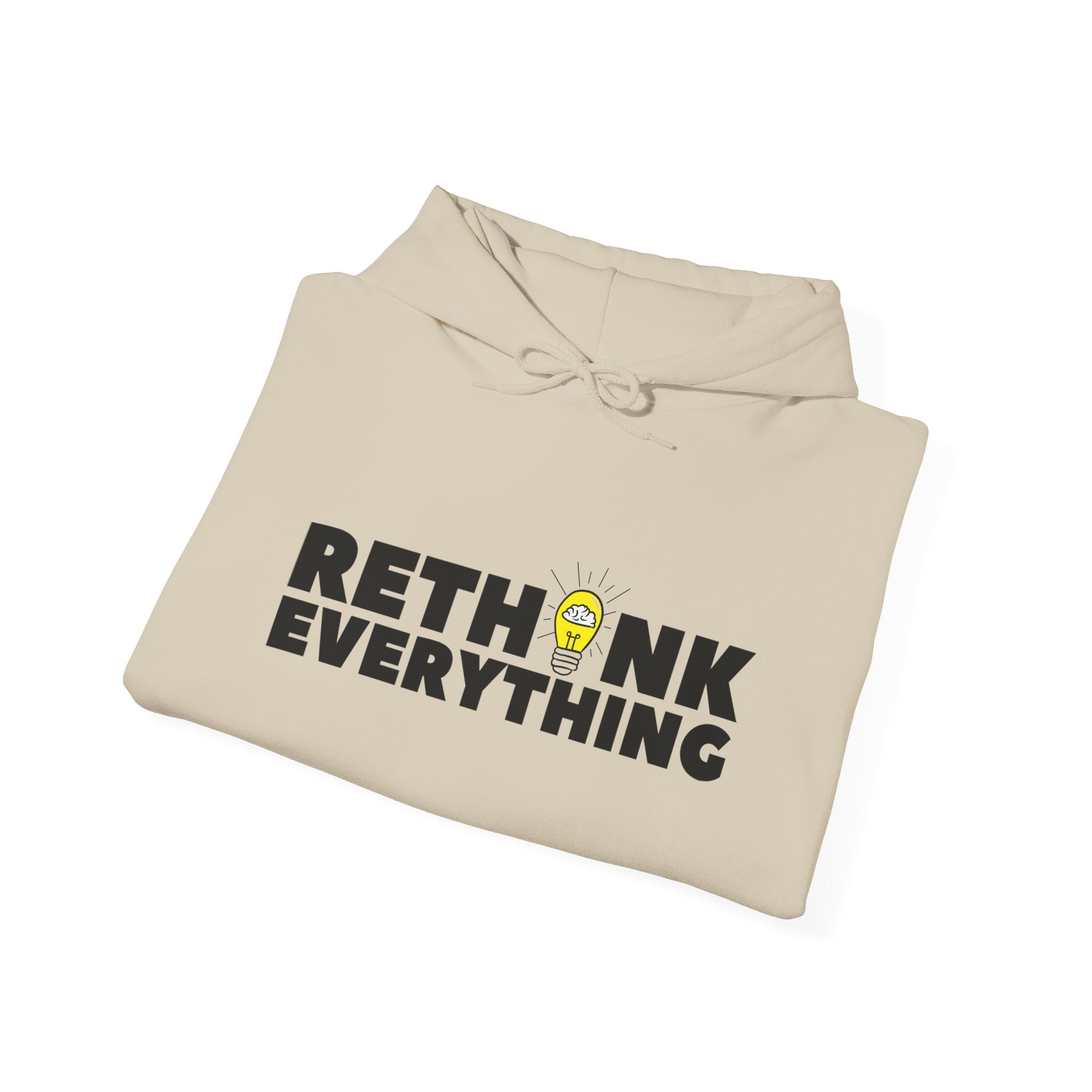 Rethink Everything Craft Beer Hoodie, Unisex Cozy Sweatshirt, Gift for Thought Leaders, Inspirational Fashion, Casual Wear, Unique Graphic Pullover