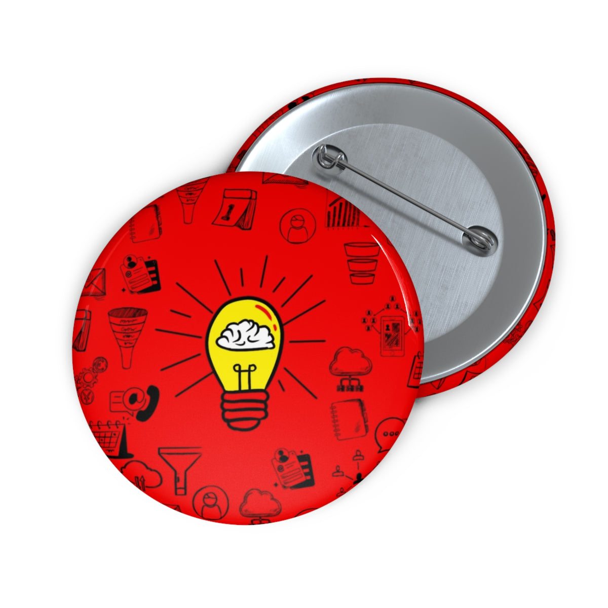 Rethink Everything CRM Classic Design Pin Button — Custom Round Badge for Teachers, Students & Creatives