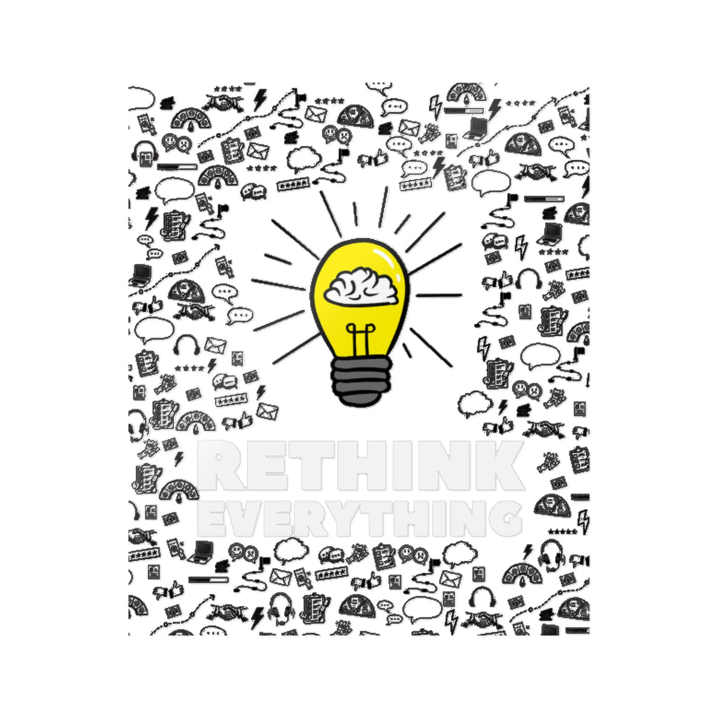 Creative Die-Cut Stickers for Inspiration, Rethink Everything Motivational Stickers for Journals, Laptops, Binders, Gift Ideas