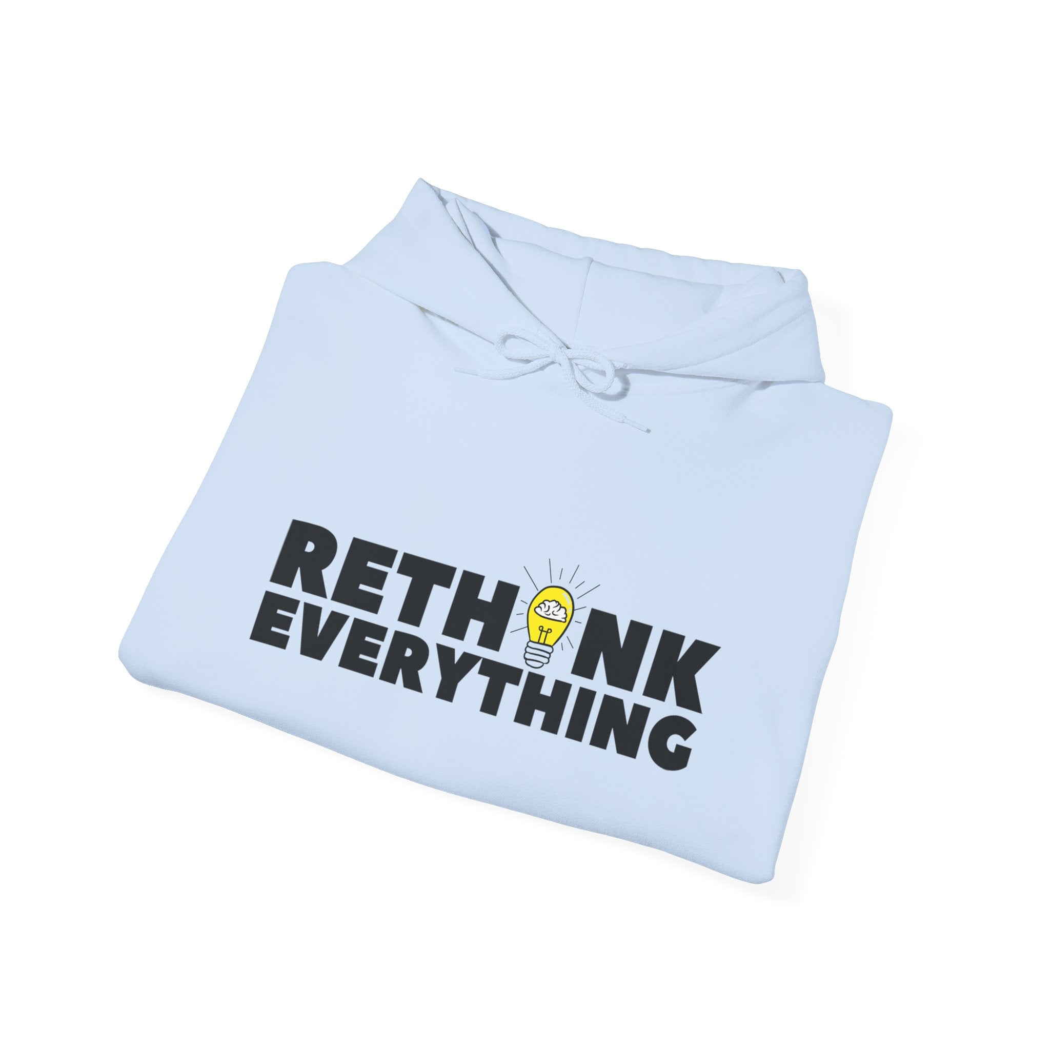 Rethink Everything Business Planning Hoodie, Unisex Cozy Sweatshirt, Gift for Thought Leaders, Inspirational Fashion, Casual Wear, Unique Graphic Pullover