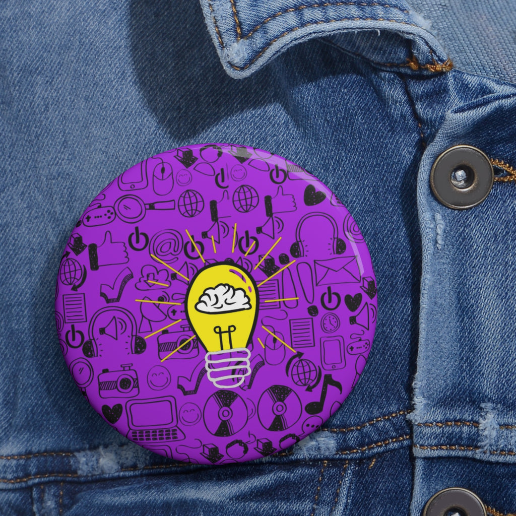 Rethink Everything Social Media Classic Design Pin Button — Custom Round Badge for Teachers, Students & Creatives
