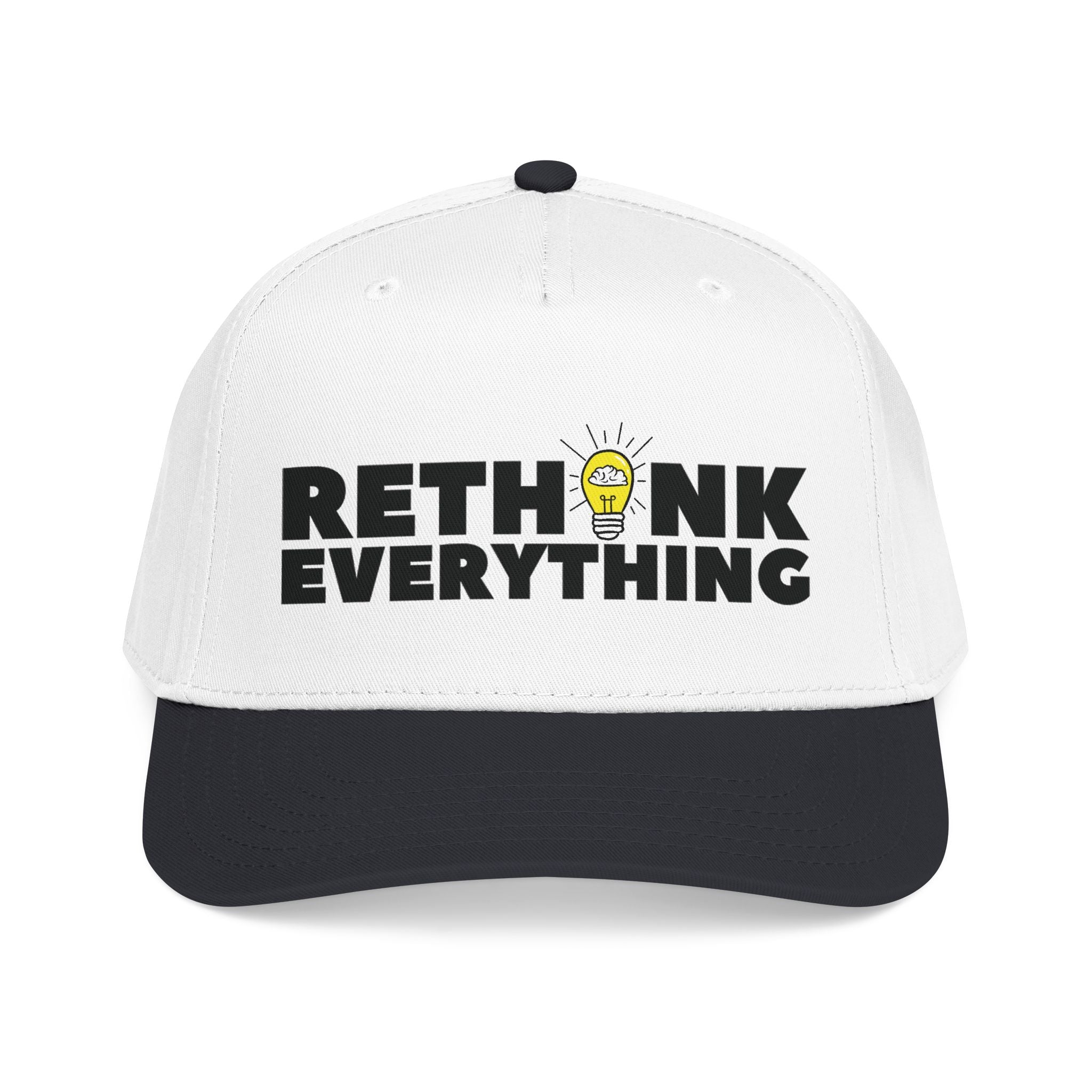 Rethink Everything Lightbulb LOGO Classic 2 Colors Mid Profile Baseball Cap