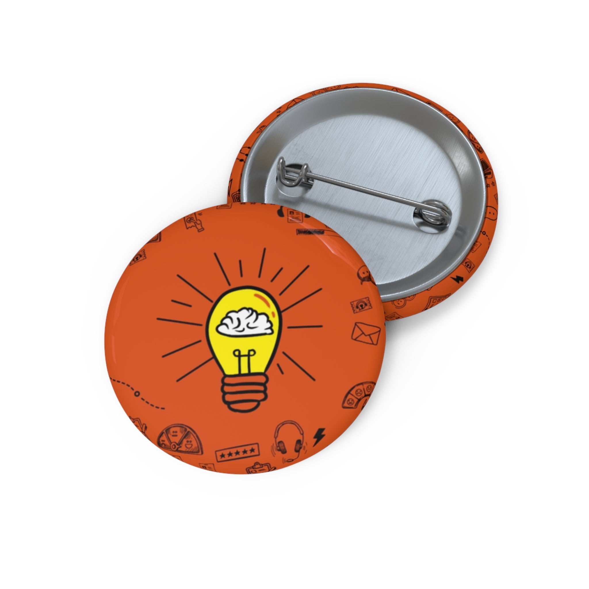 Rethink Everything Customer Service Classic Design Pin Button — Custom Round Badge for Teachers, Students & Creatives