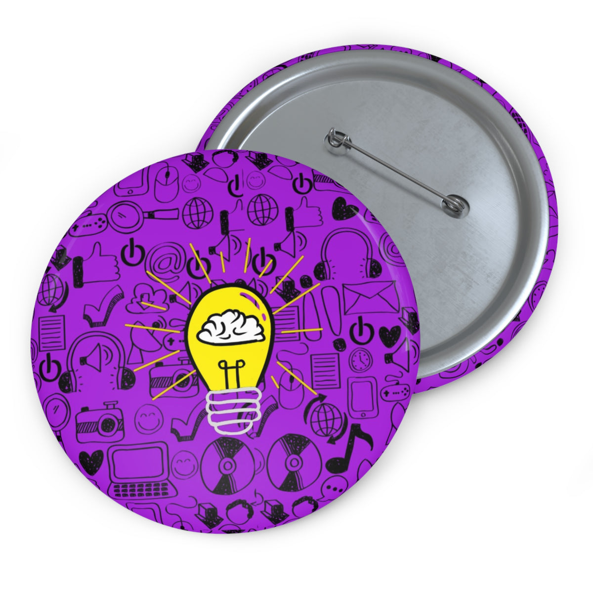 Rethink Everything Social Media Classic Design Pin Button — Custom Round Badge for Teachers, Students & Creatives