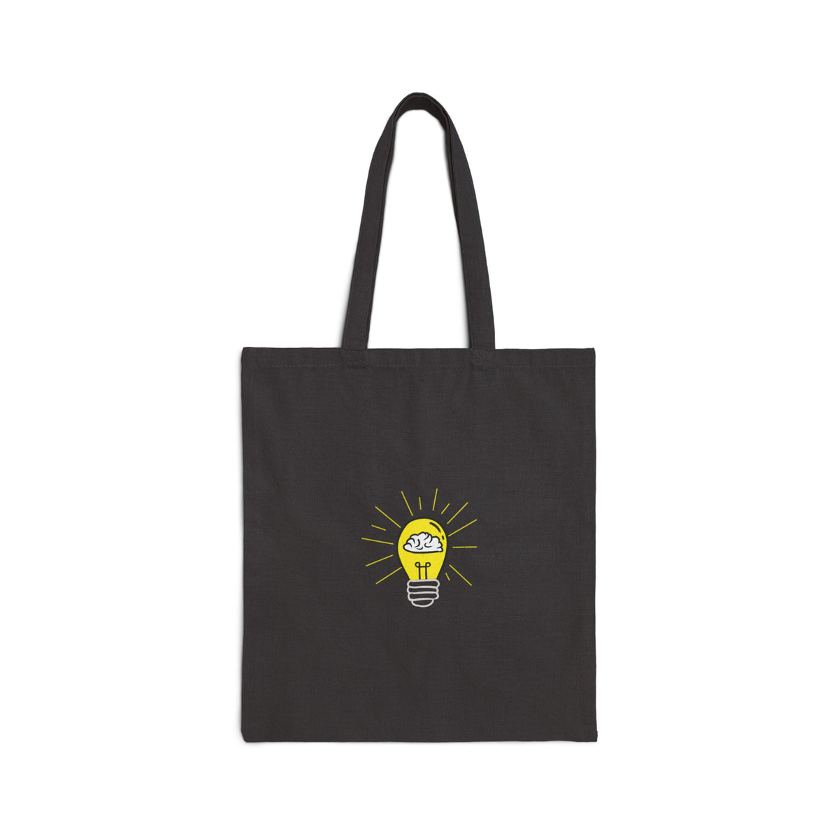 Tote Bag — Rethink Everything Yellow Lightbulb Idea Graphic Cotton Canvas Tote