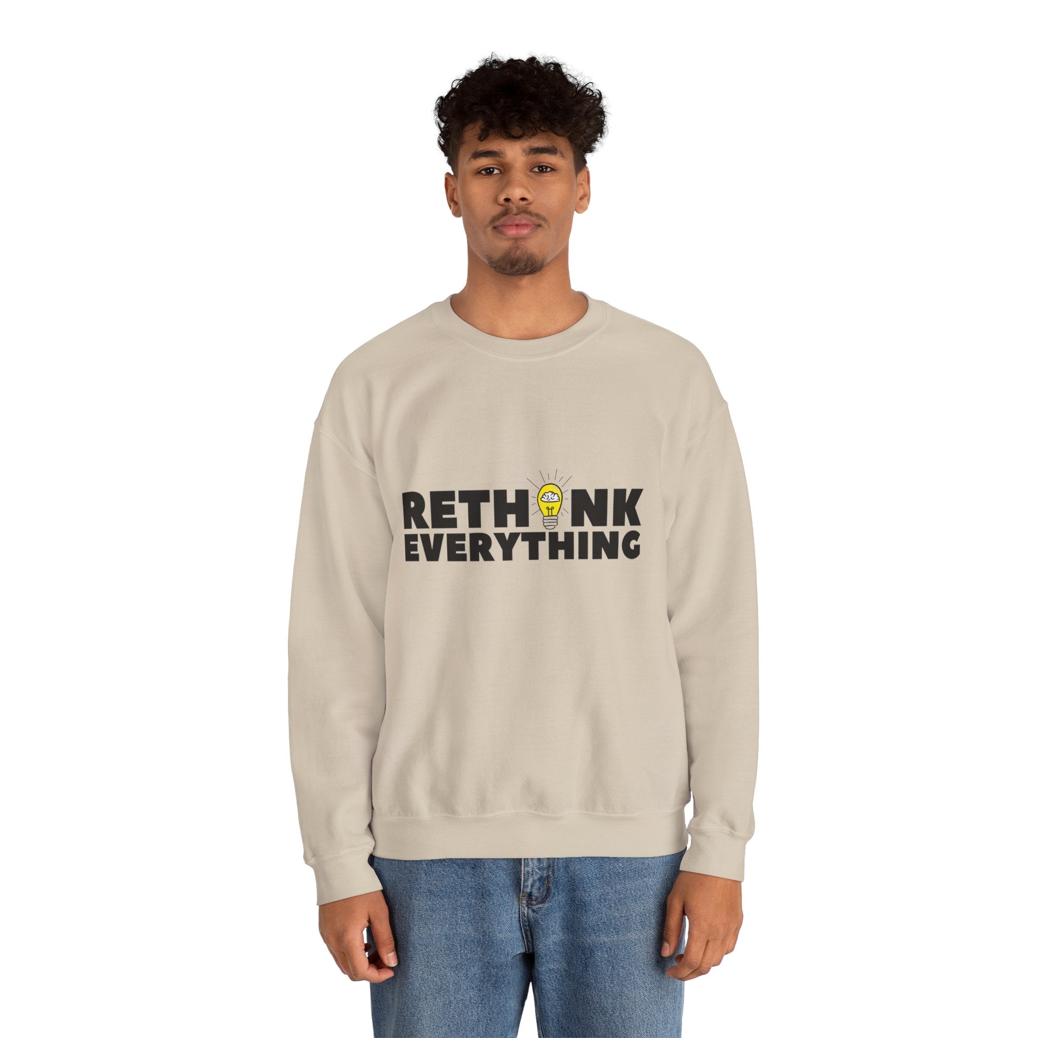 Rethink Everything Craft Beer Crewneck Sweatshirt – Unisex Inspirational Graphic Pullover