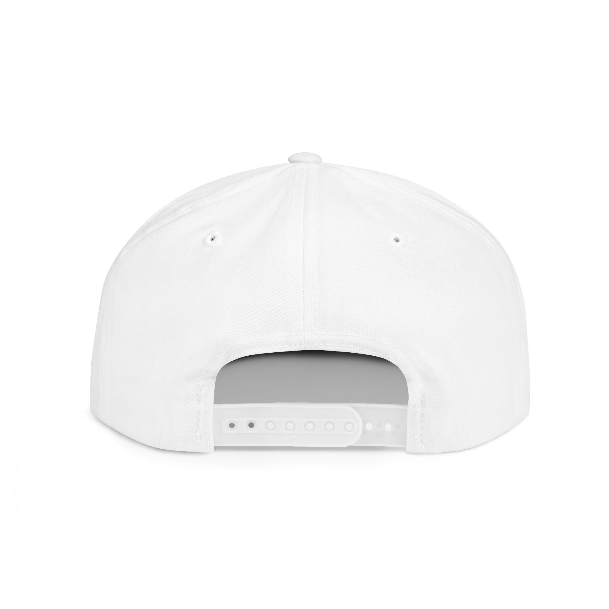 Rethink Everything White Flat-Bill Snapback Hat — Bold Statement Cap