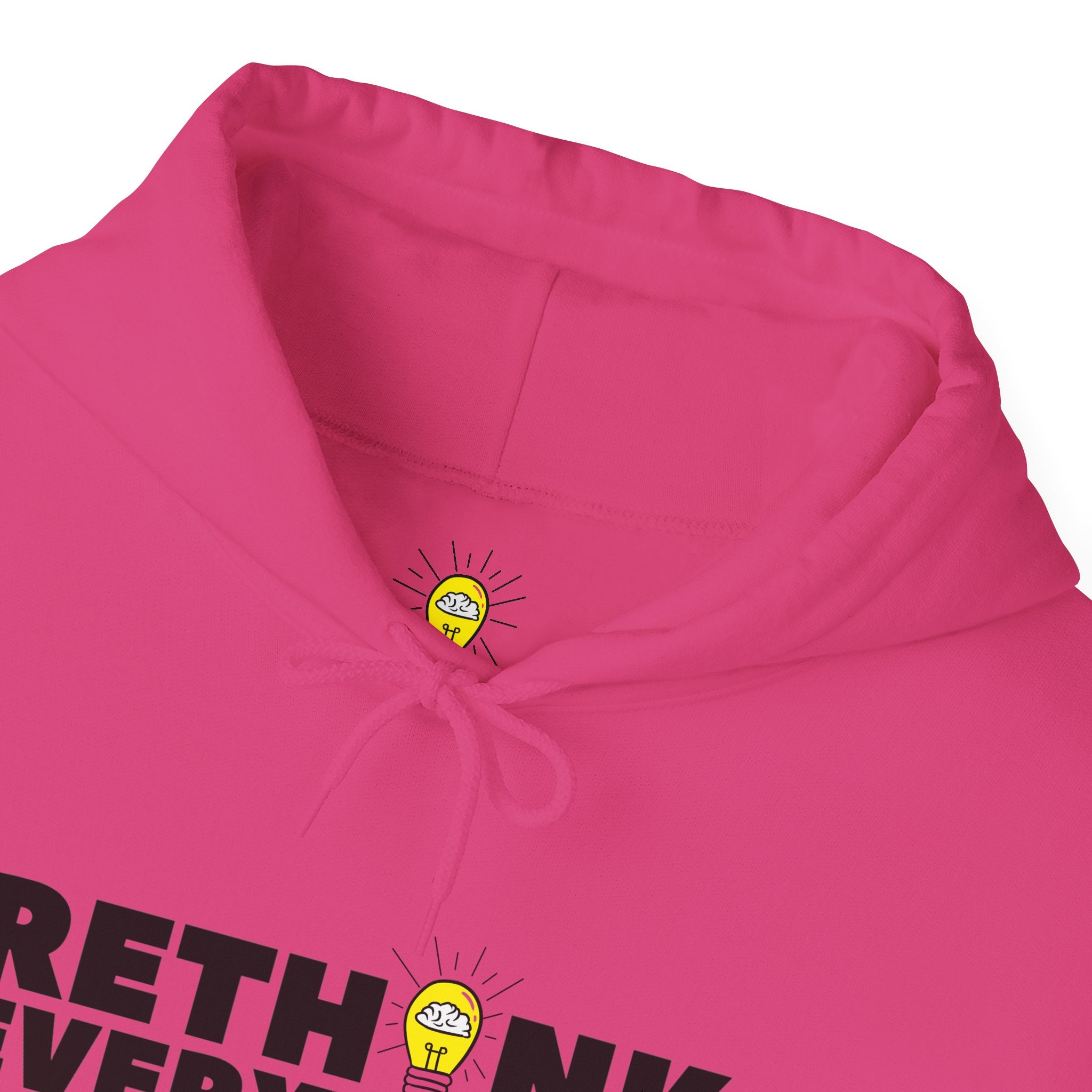 Rethink Everything Networking Hoodie, Unisex Cozy Sweatshirt, Gift for Thought Leaders, Inspirational Fashion, Casual Wear, Unique Graphic Pullover