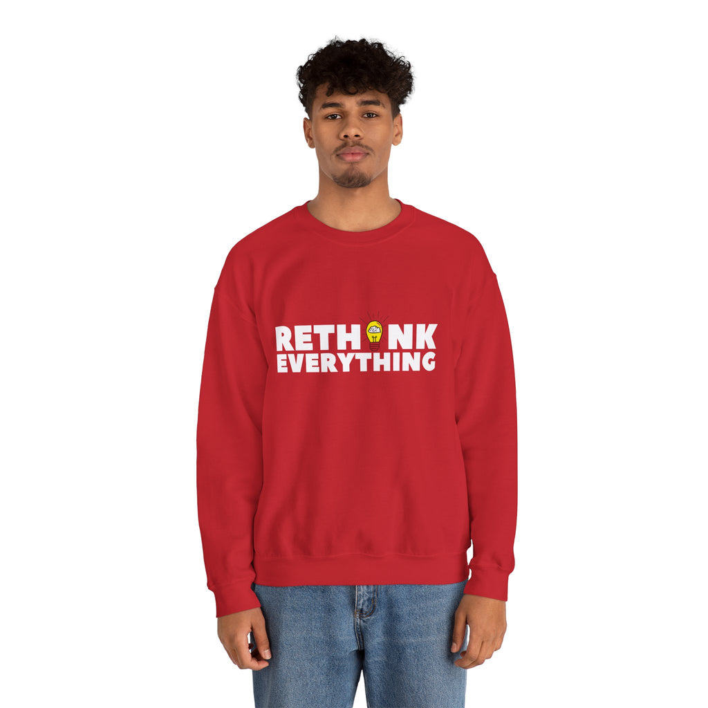 Rethink Everything CRM Crewneck Sweatshirt – Unisex Inspirational Graphic Pullover