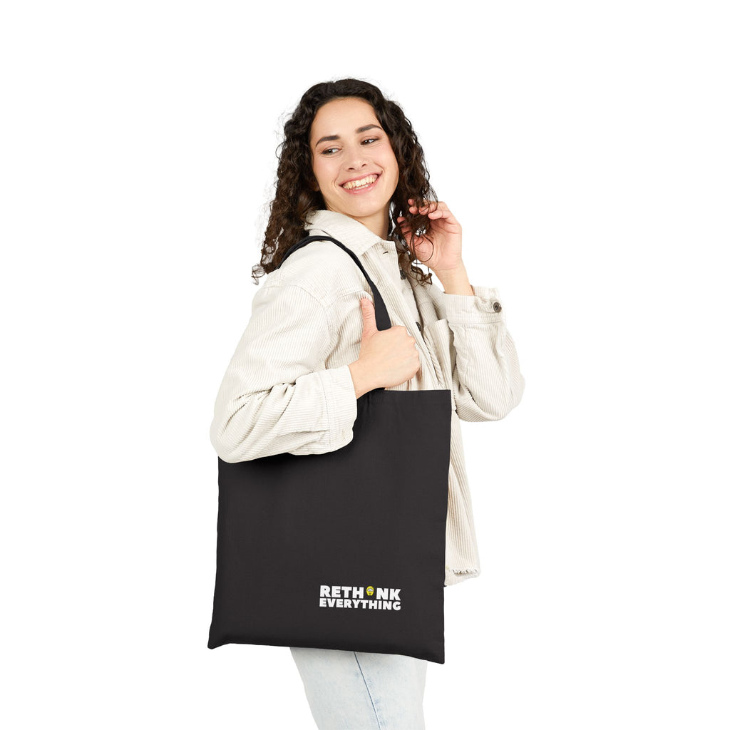 Tote Bag — Rethink Everything LOGO Idea Graphic Cotton Canvas Tote