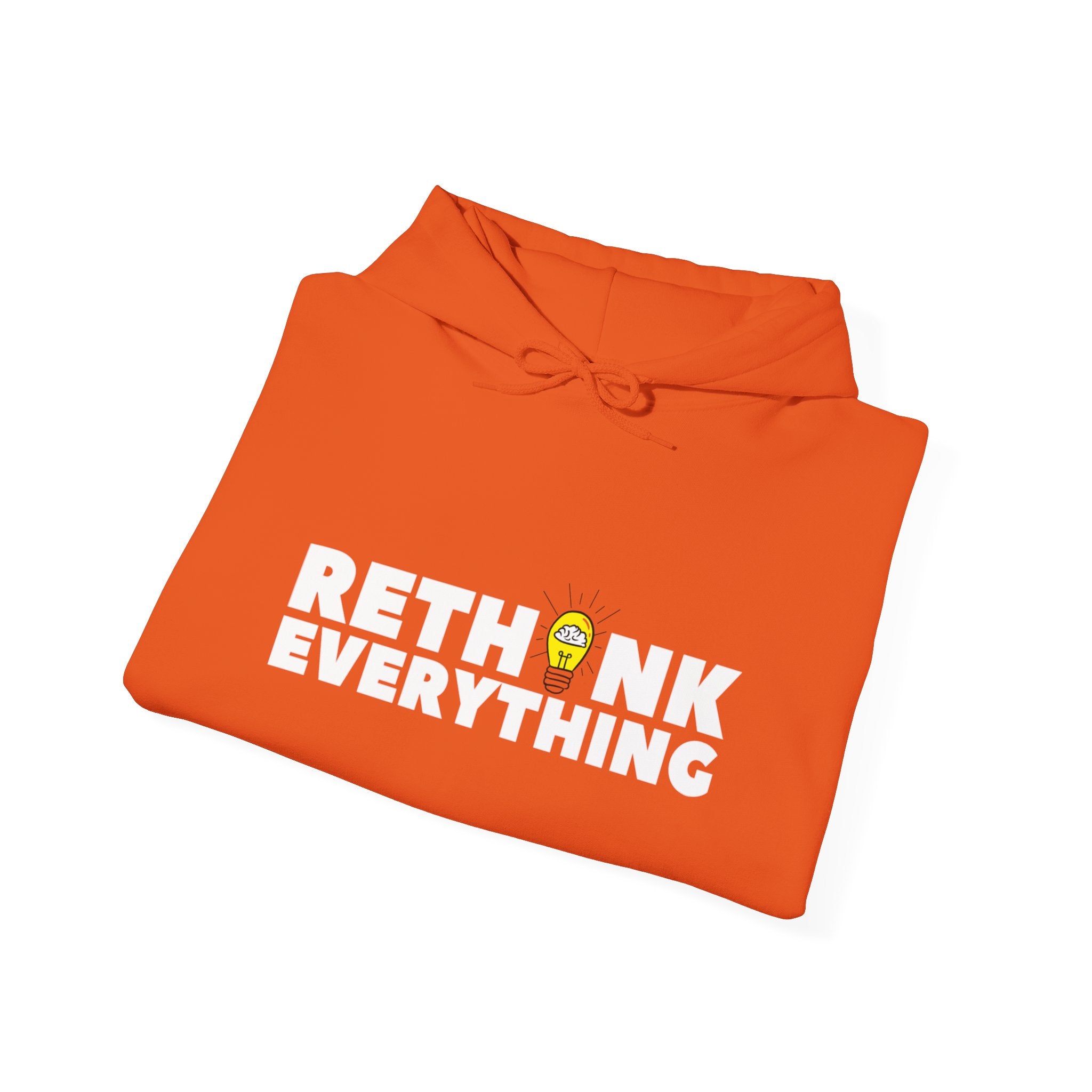 Rethink Everything Real Estate Hoodie, Unisex Cozy Sweatshirt, Gift for Thought Leaders, Inspirational Fashion, Casual Wear, Unique Graphic Pullover