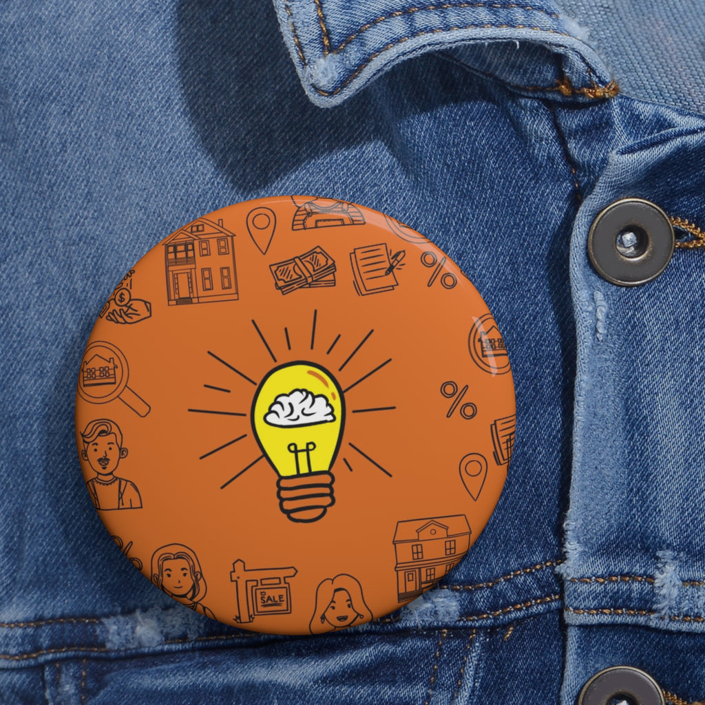 Rethink Everything Selling Real Estate Classic Design Pin Button — Custom Round Badge for Teachers, Students & Creatives