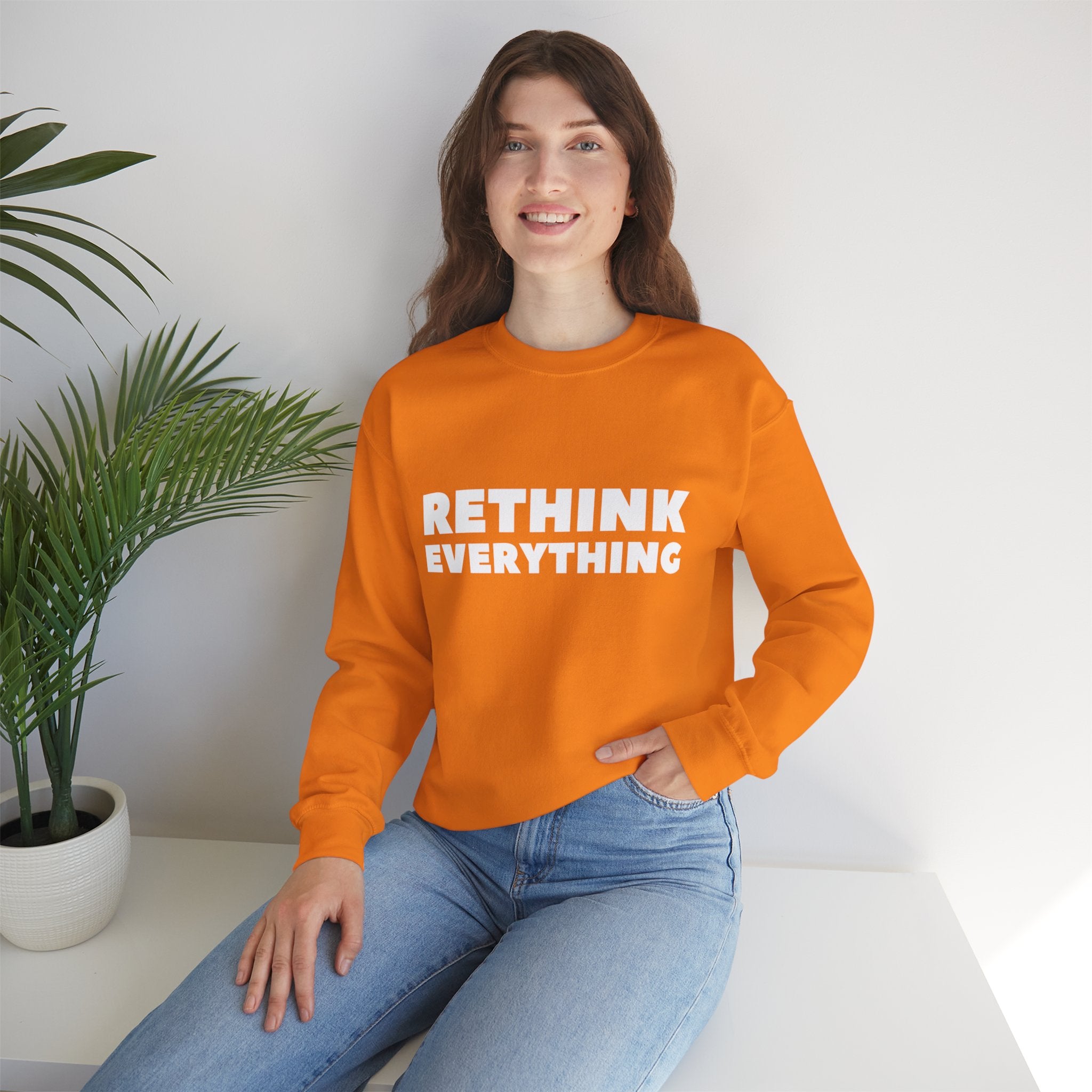 Rethink Everything Selling Real Estate Crewneck Sweatshirt – Unisex Inspirational Graphic Pullover