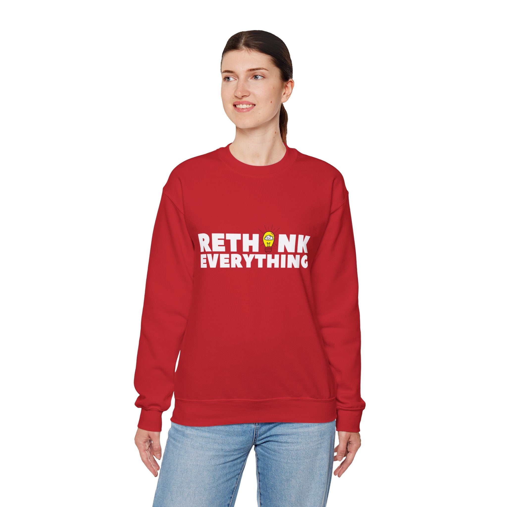 Rethink Everything CRM Crewneck Sweatshirt – Unisex Inspirational Graphic Pullover