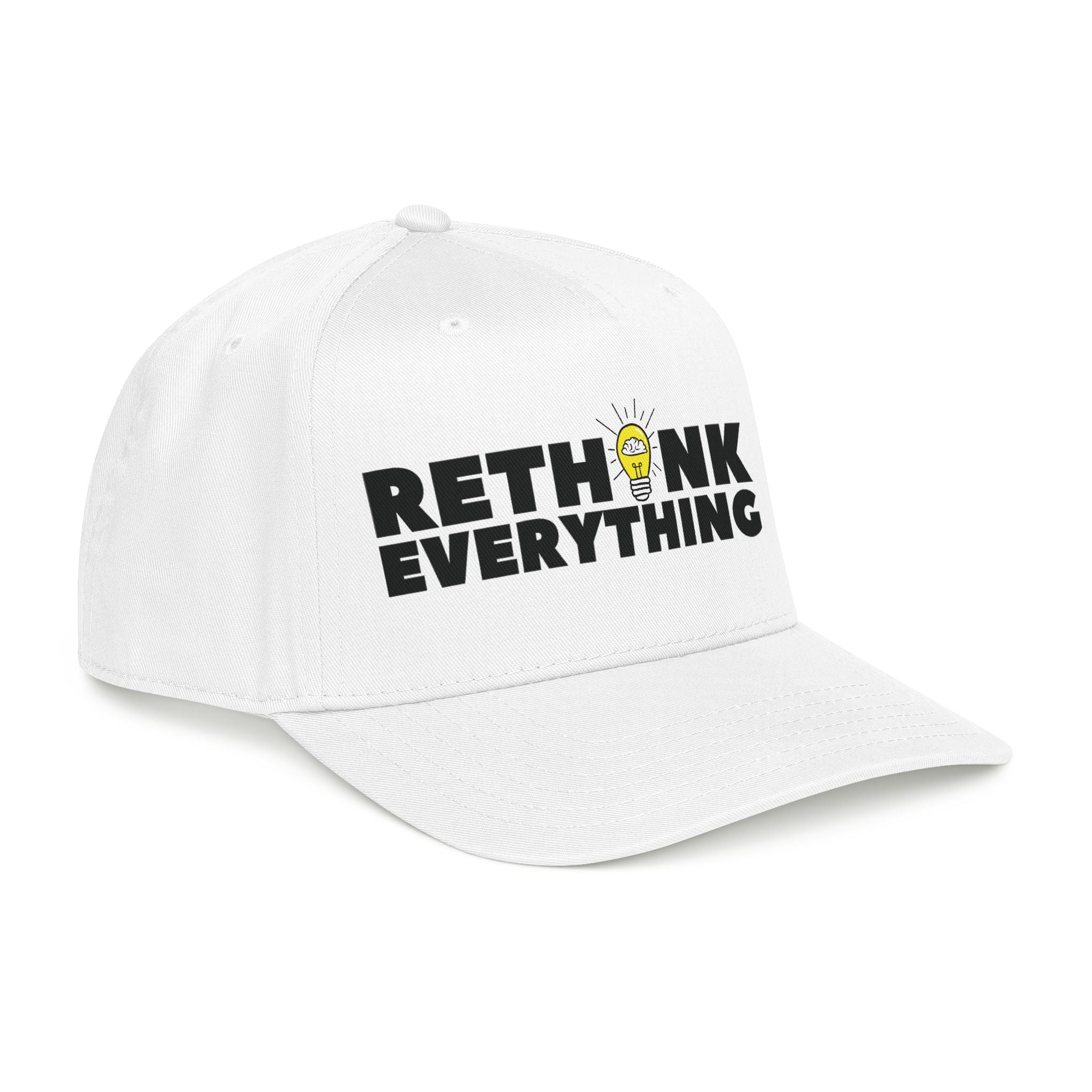 Rethink Everything LOGO White Mid Profile Baseball Cap