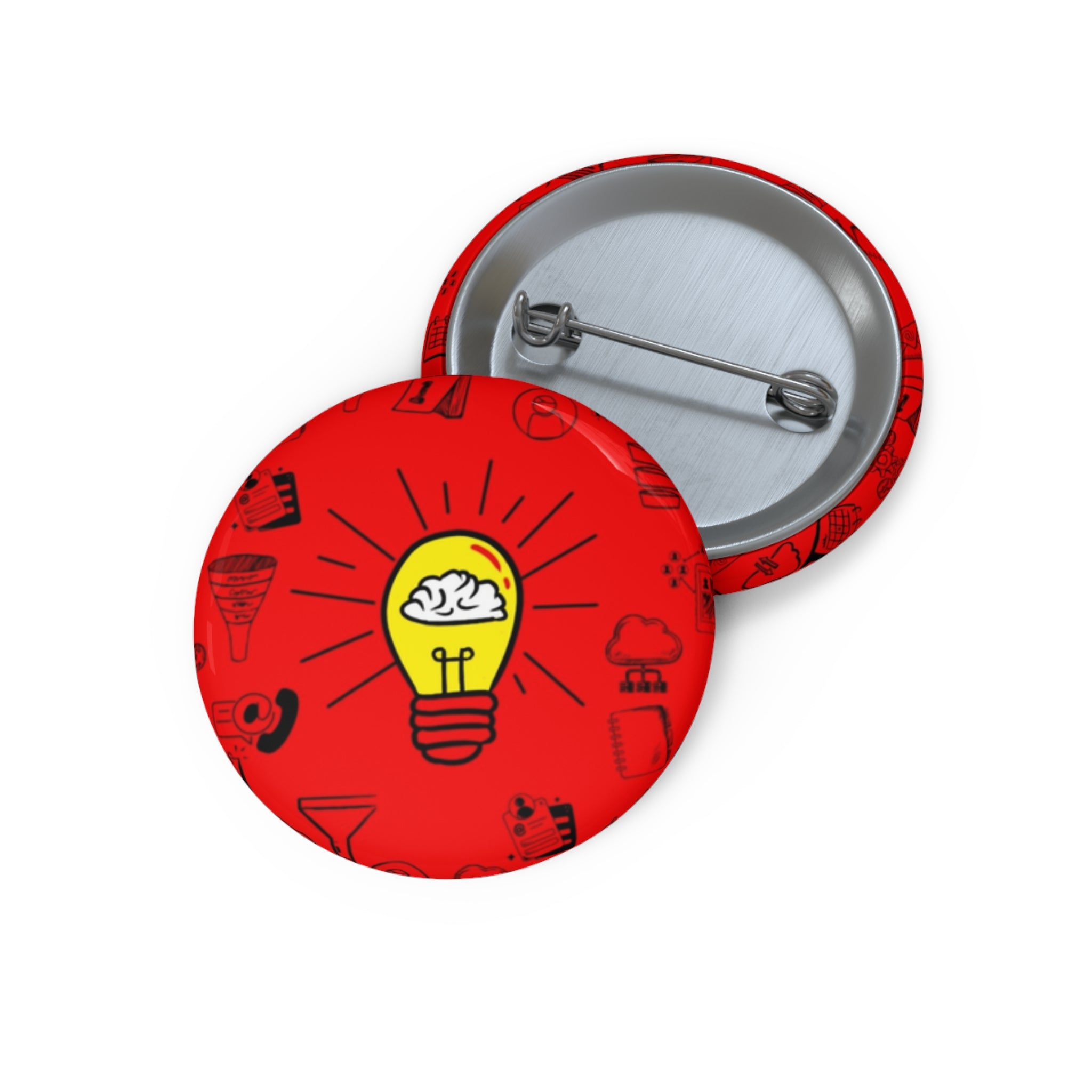 Rethink Everything CRM Classic Design Pin Button — Custom Round Badge for Teachers, Students & Creatives