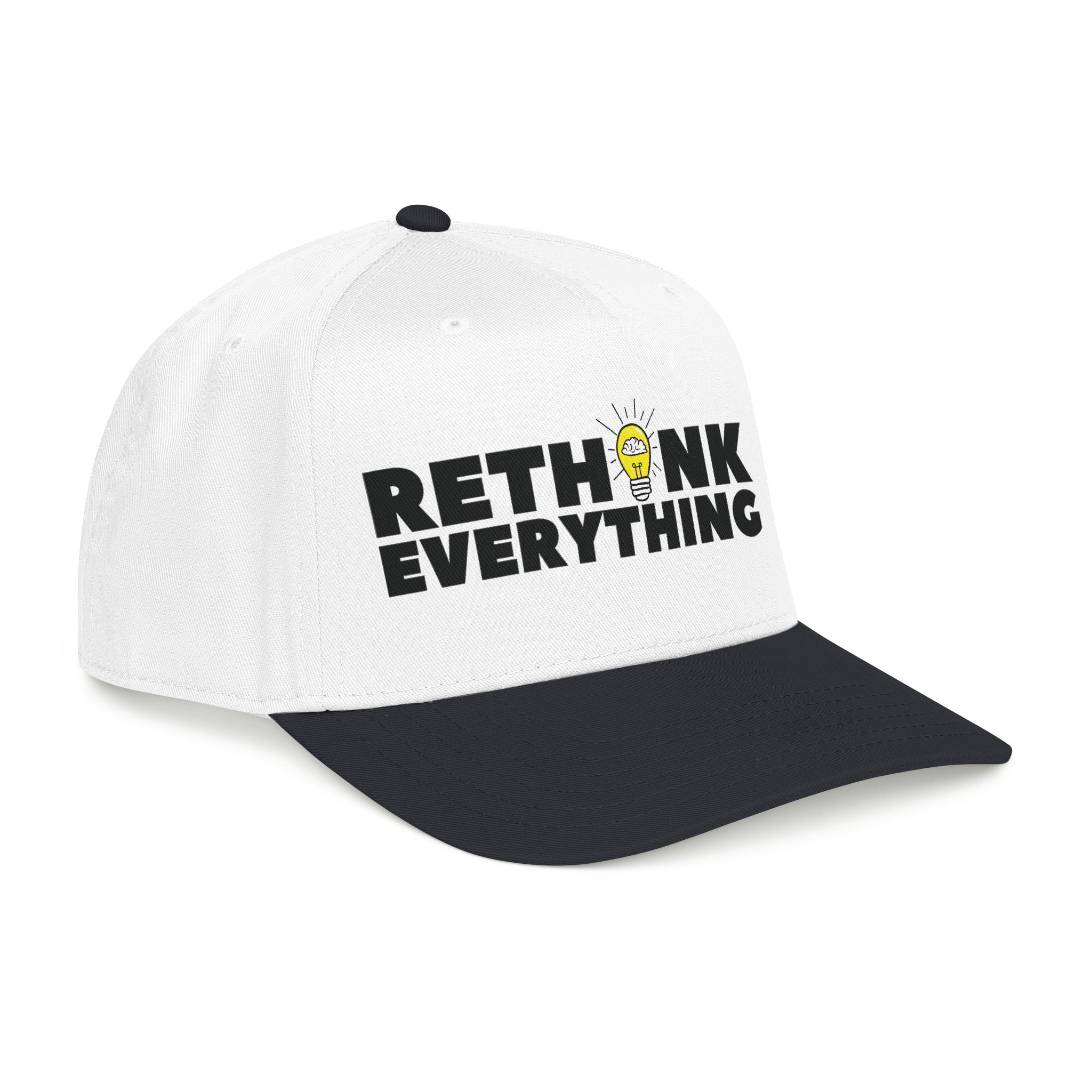 Rethink Everything Lightbulb LOGO Classic 2 Colors Mid Profile Baseball Cap