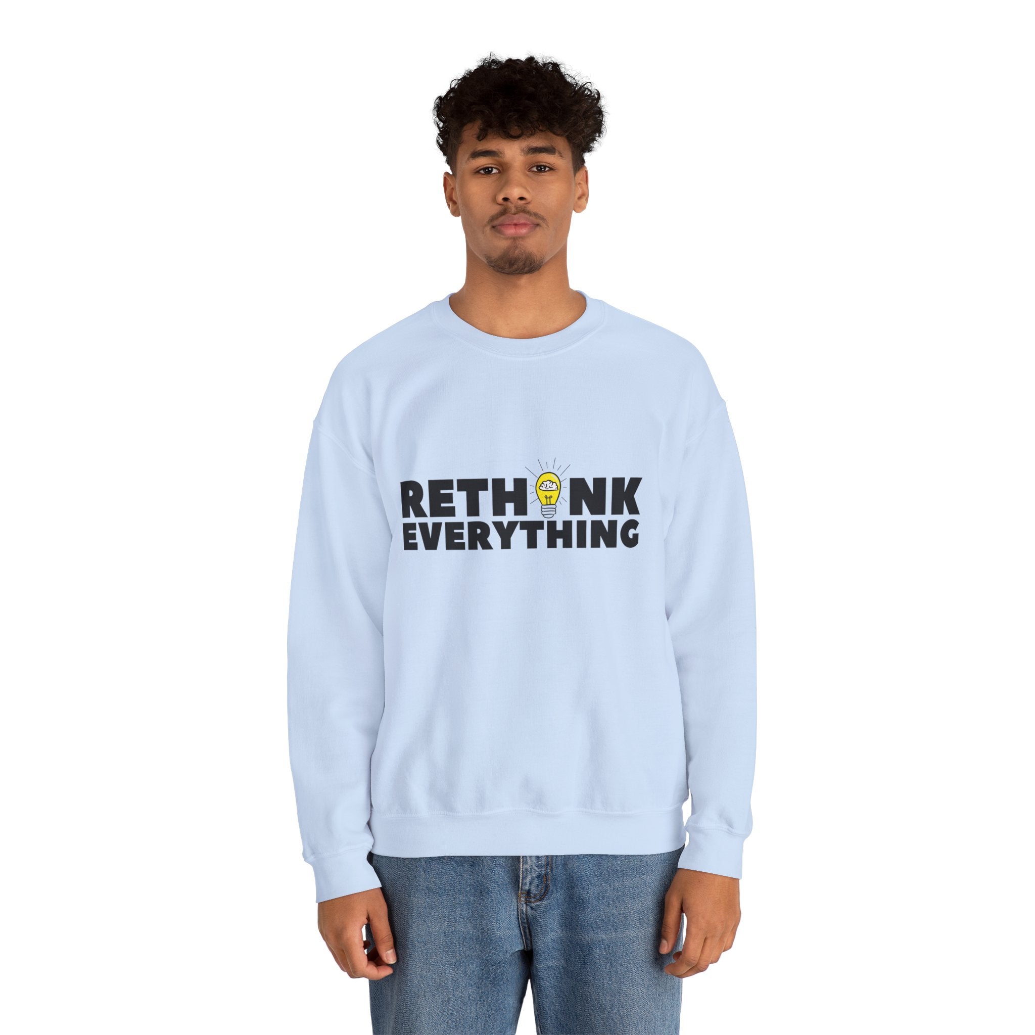 Rethink Everything Business Planning Crewneck Sweatshirt – Unisex Inspirational Graphic Pullover