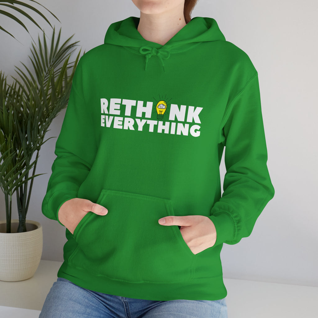 Rethink Everything Loan Officer Hoodie, Unisex Cozy Sweatshirt, Gift for Thought Leaders, Inspirational Fashion, Casual Wear, Unique Graphic Pullover