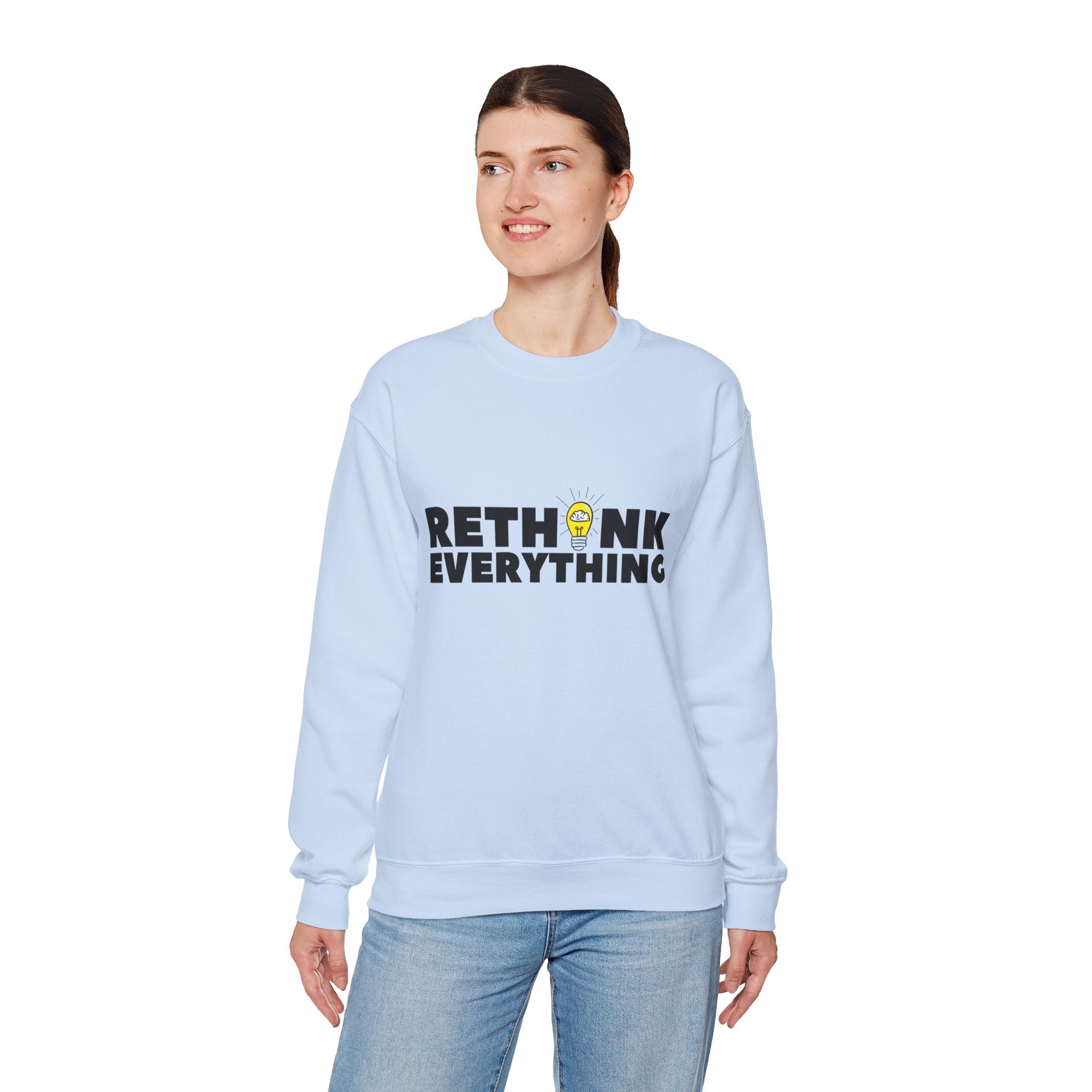 Rethink Everything Business Planning Crewneck Sweatshirt – Unisex Inspirational Graphic Pullover
