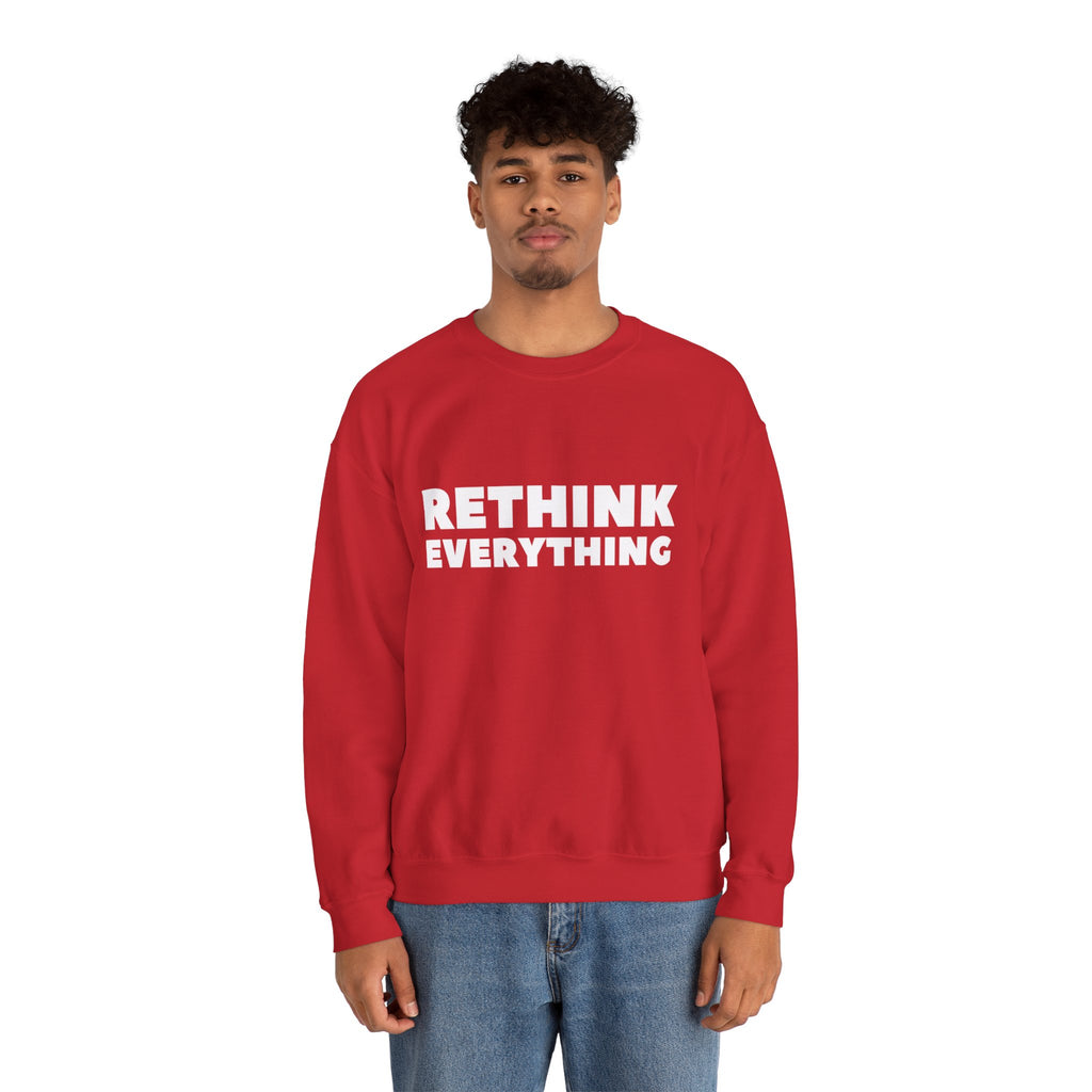 Rethink Everything CRM Crewneck Sweatshirt – Unisex Inspirational Graphic Pullover